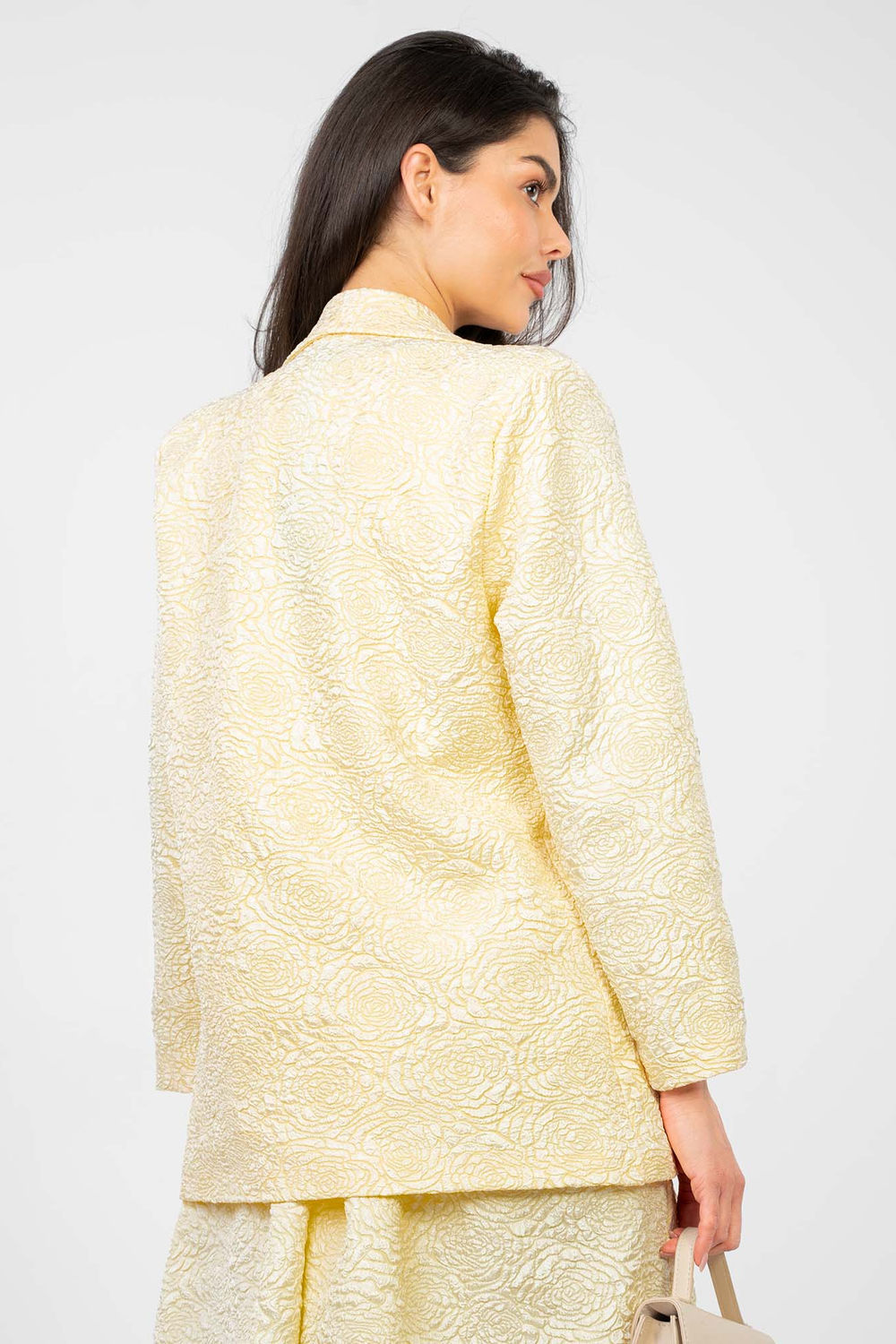 Marynarka Model IT-MA-21839.10 Light Yellow - Rue Paris - obrazek 3