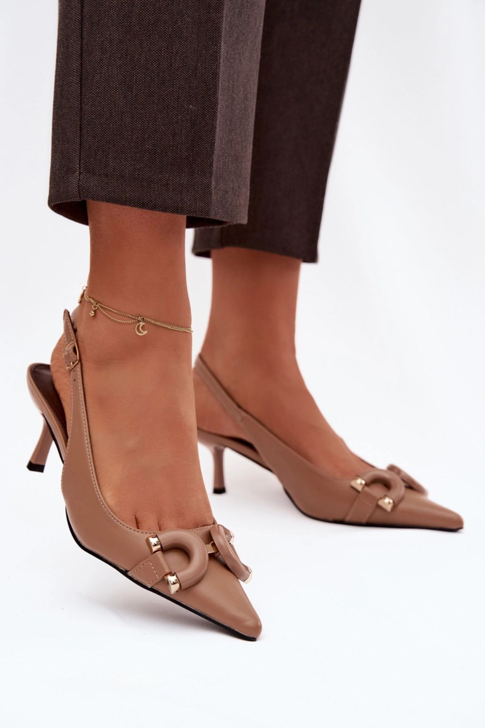 Sandały Model Brienne P-1488 Brown - Step in style - obrazek 2