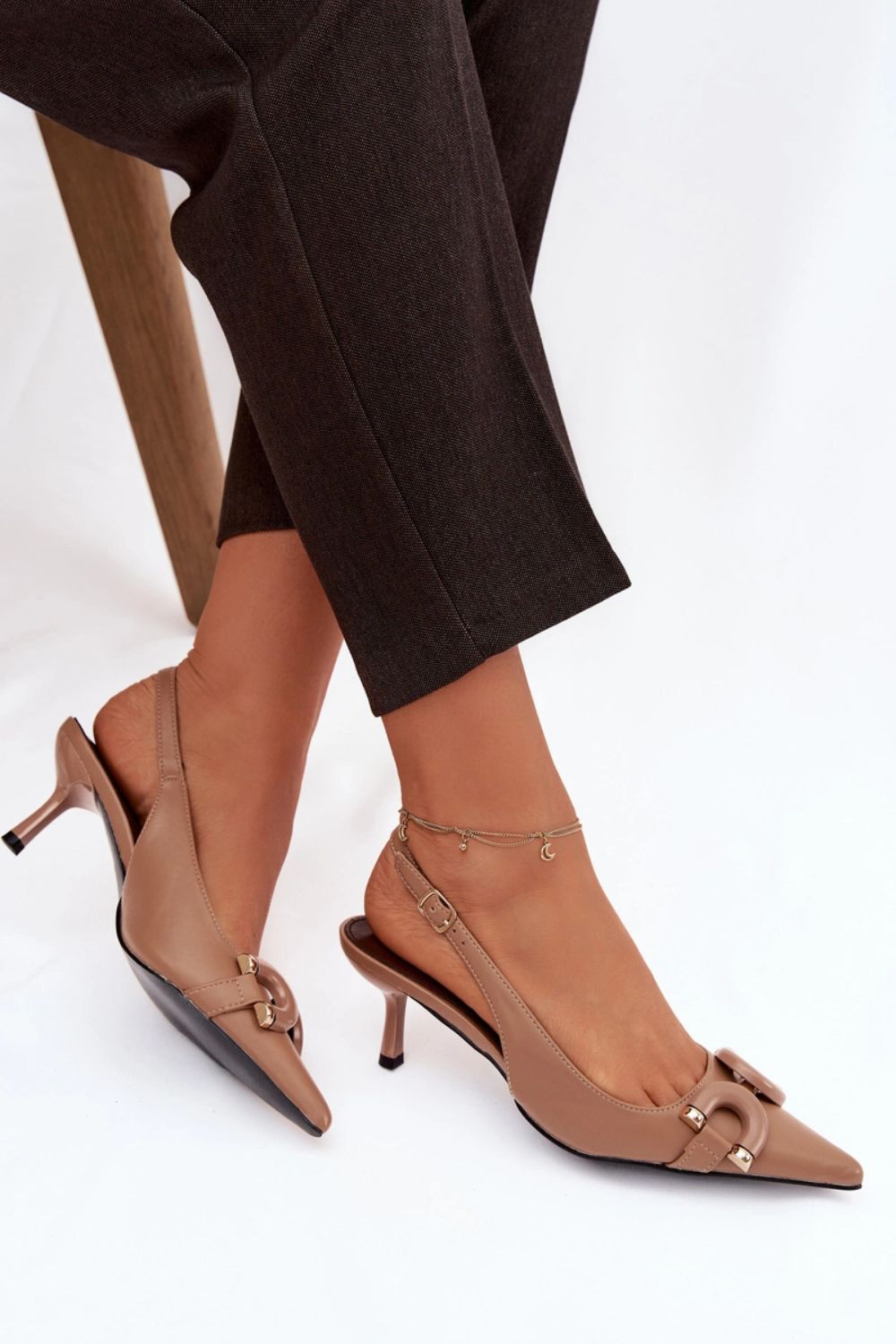 Sandały Model Brienne P-1488 Brown - Step in style - obrazek 3