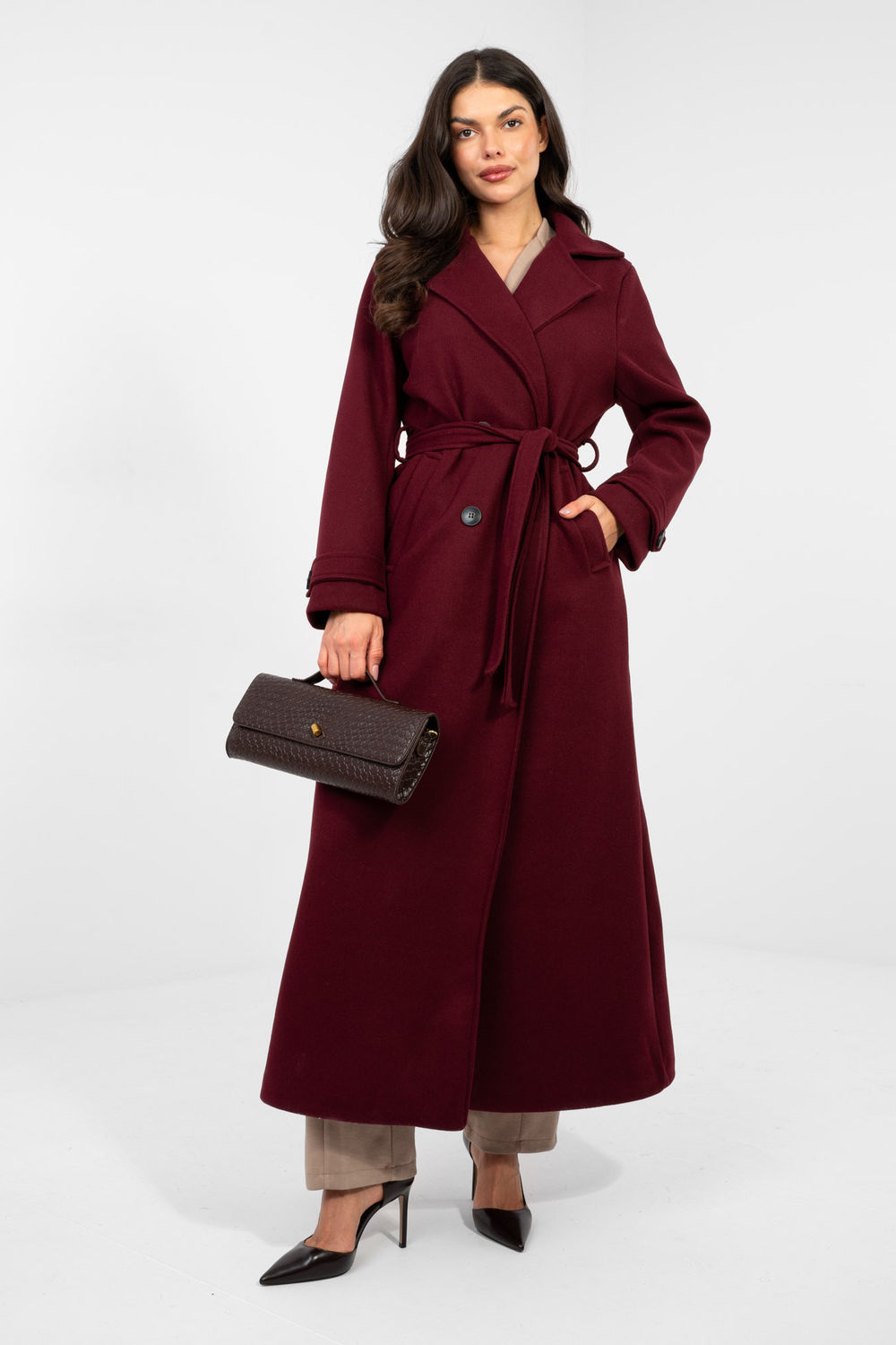 Płaszcz Damski Model IT-PL-97035.16 Dark Red - Factory Price