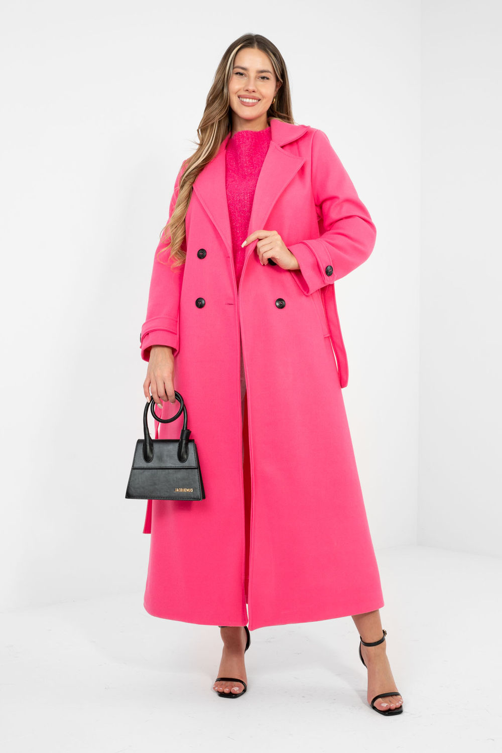 Płaszcz Damski Model IT-PL-97035.17 Fluo Pink - Factory Price - obrazek 4