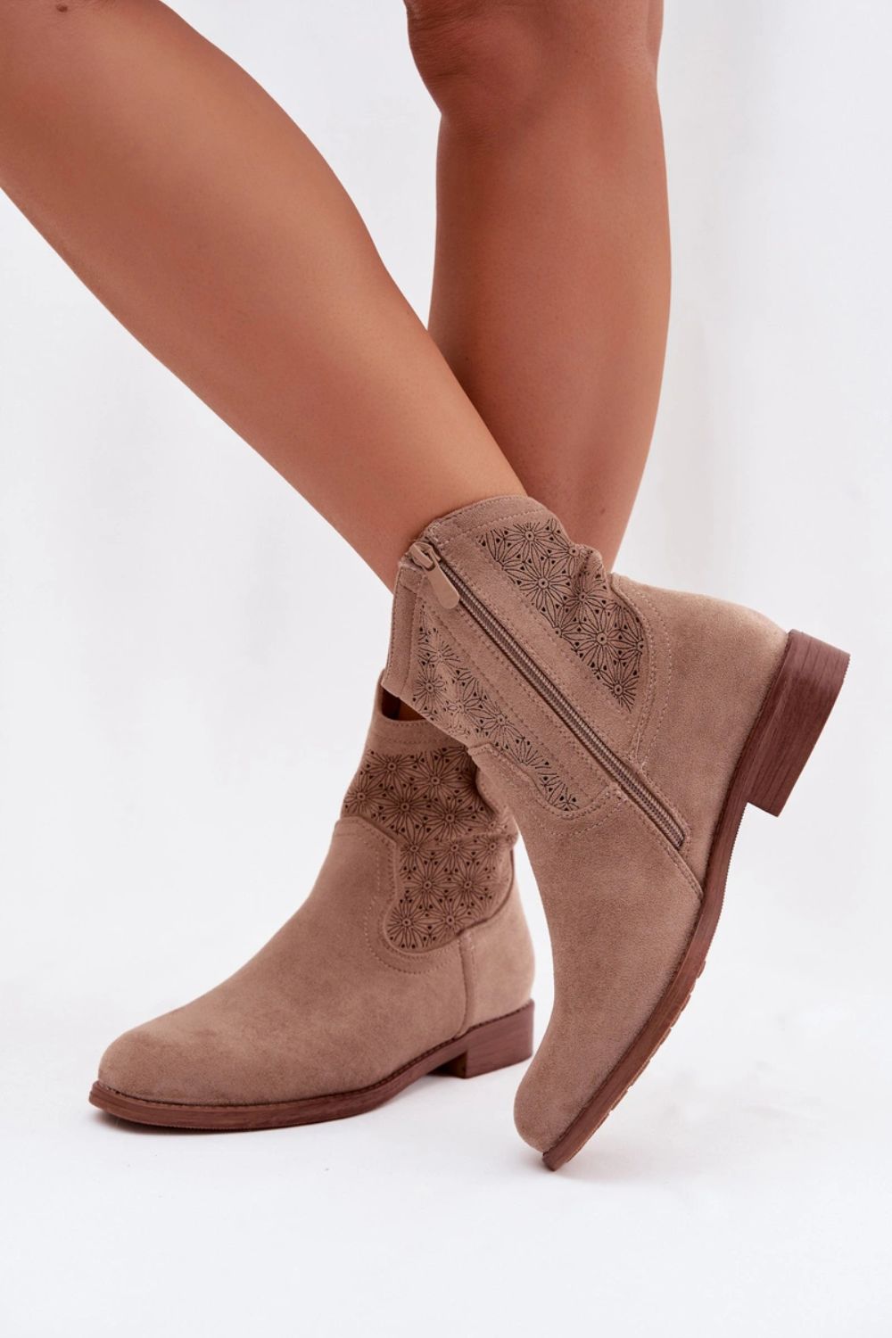 Botki Model S.Barski HY61-8025 Beige - Step in style - obrazek 3