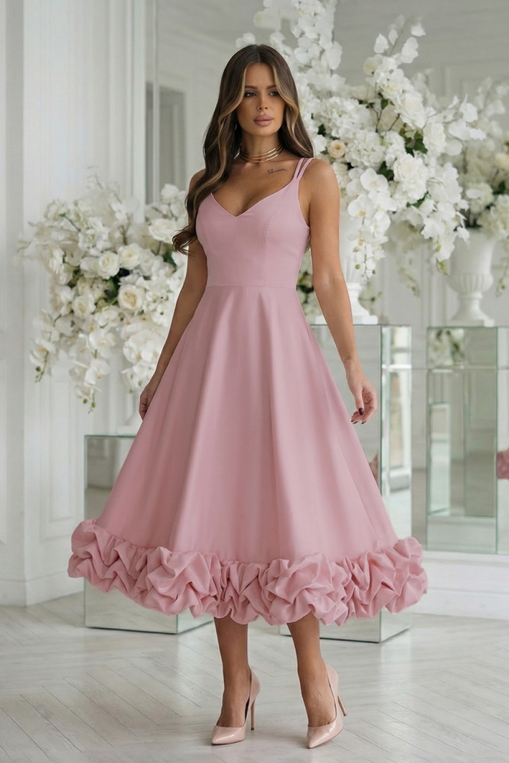 Sukienka Model 345-20 Pink - Bicotone