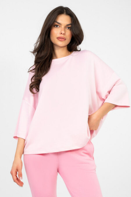Bluzka Model RV-BZ-A1188.63 Light Pink - Rue Paris