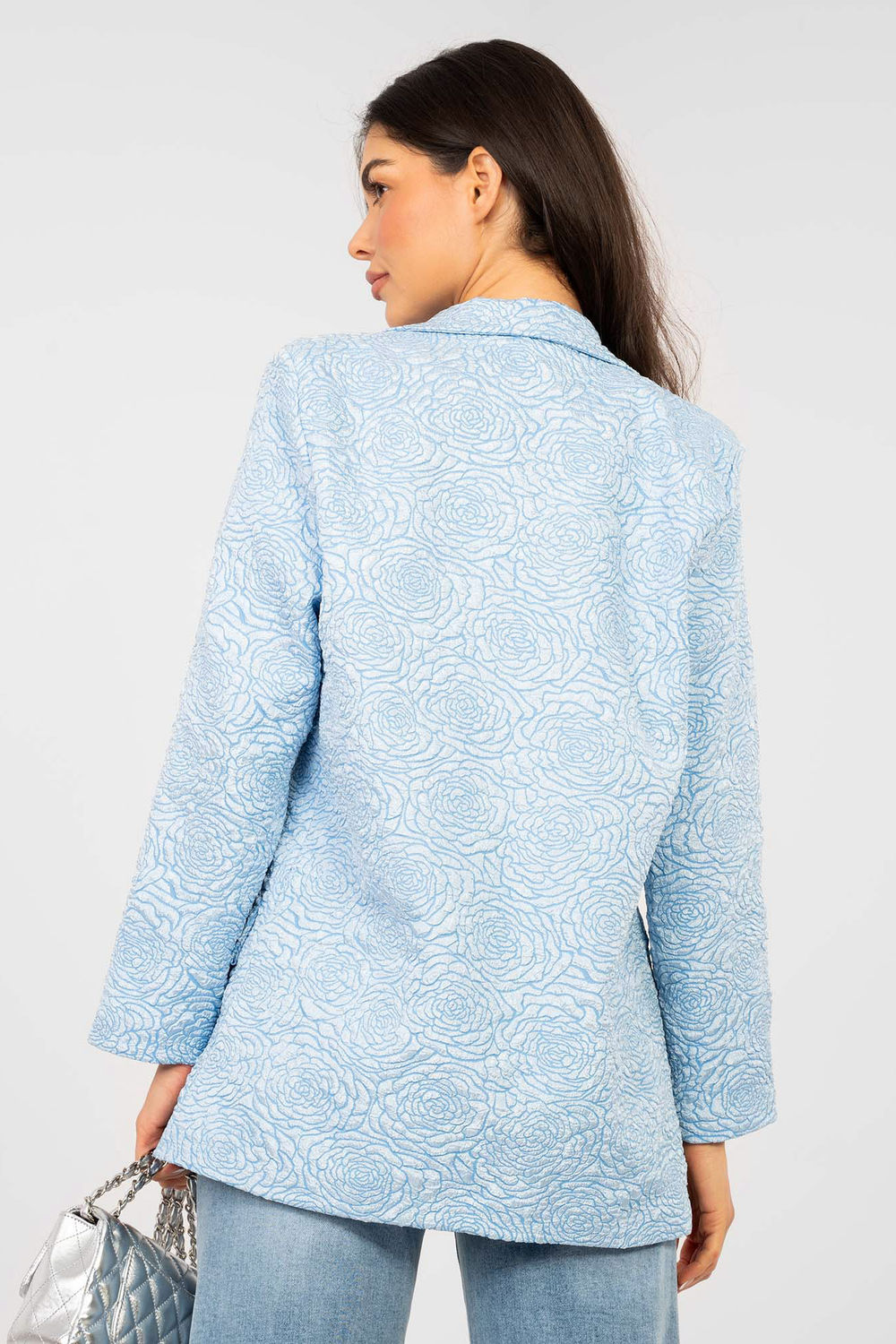 Marynarka Model IT-MA-21839.10 Light Blue - Rue Paris - obrazek 3
