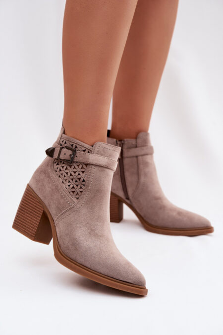 Botki Model Deloriah RMR2520-16 Dark Beige - Step in style