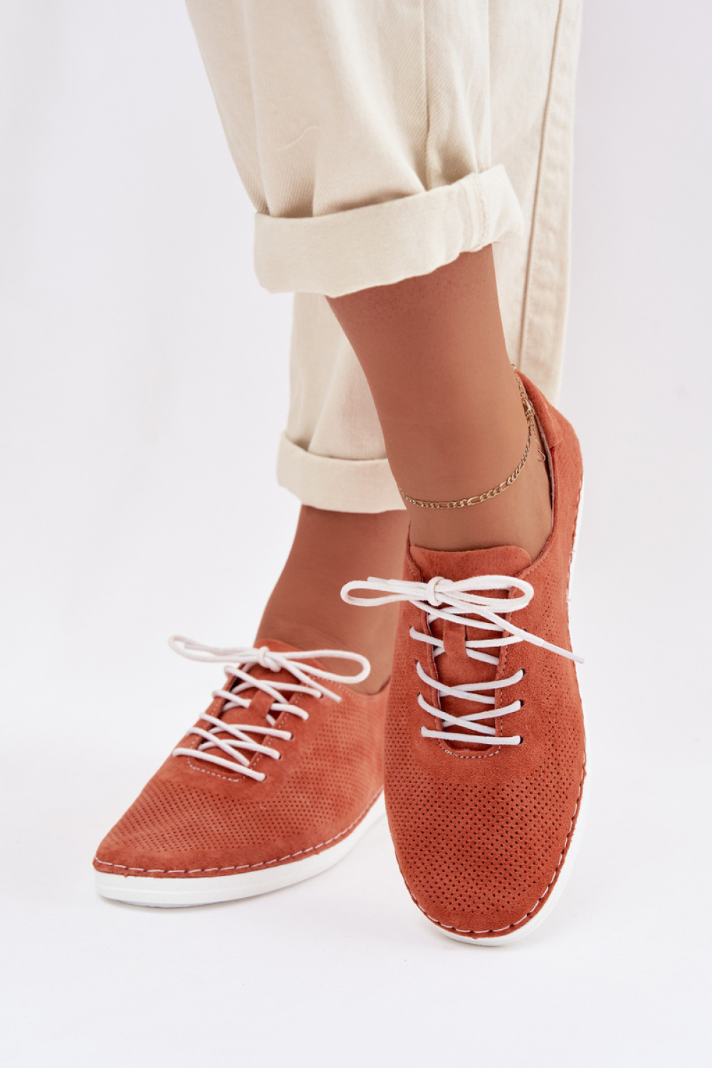 Półbuty Model S.Barski LR61-7080 Orange - Step in style