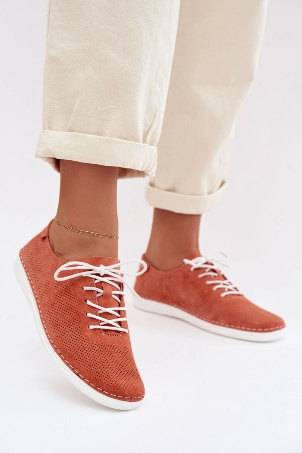 Półbuty Model S.Barski LR61-7080 Orange - Step in style - obrazek 3