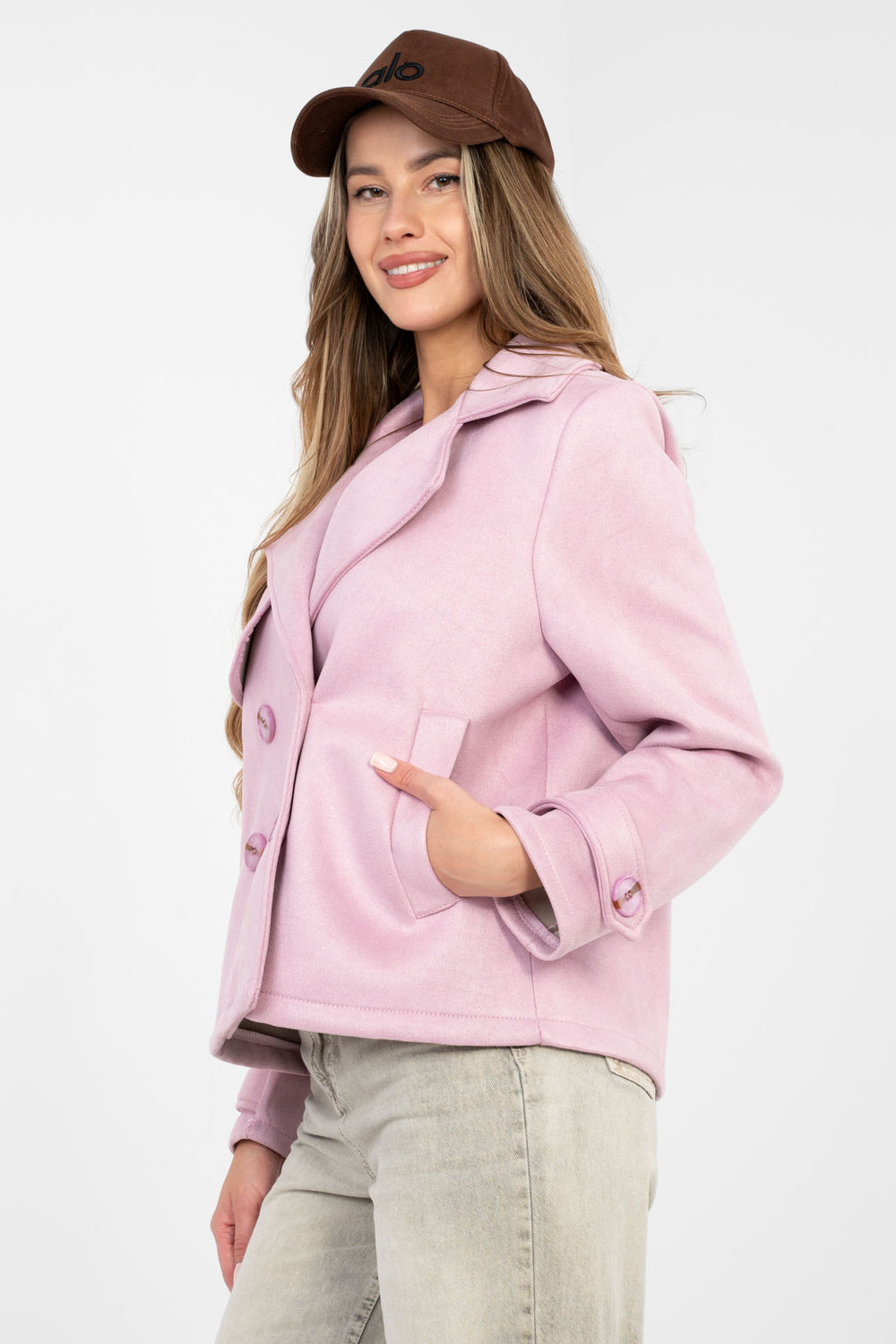 Płaszcz Damski Model IT-KR-97335.02 Light Pink - Factory Price - obrazek 4