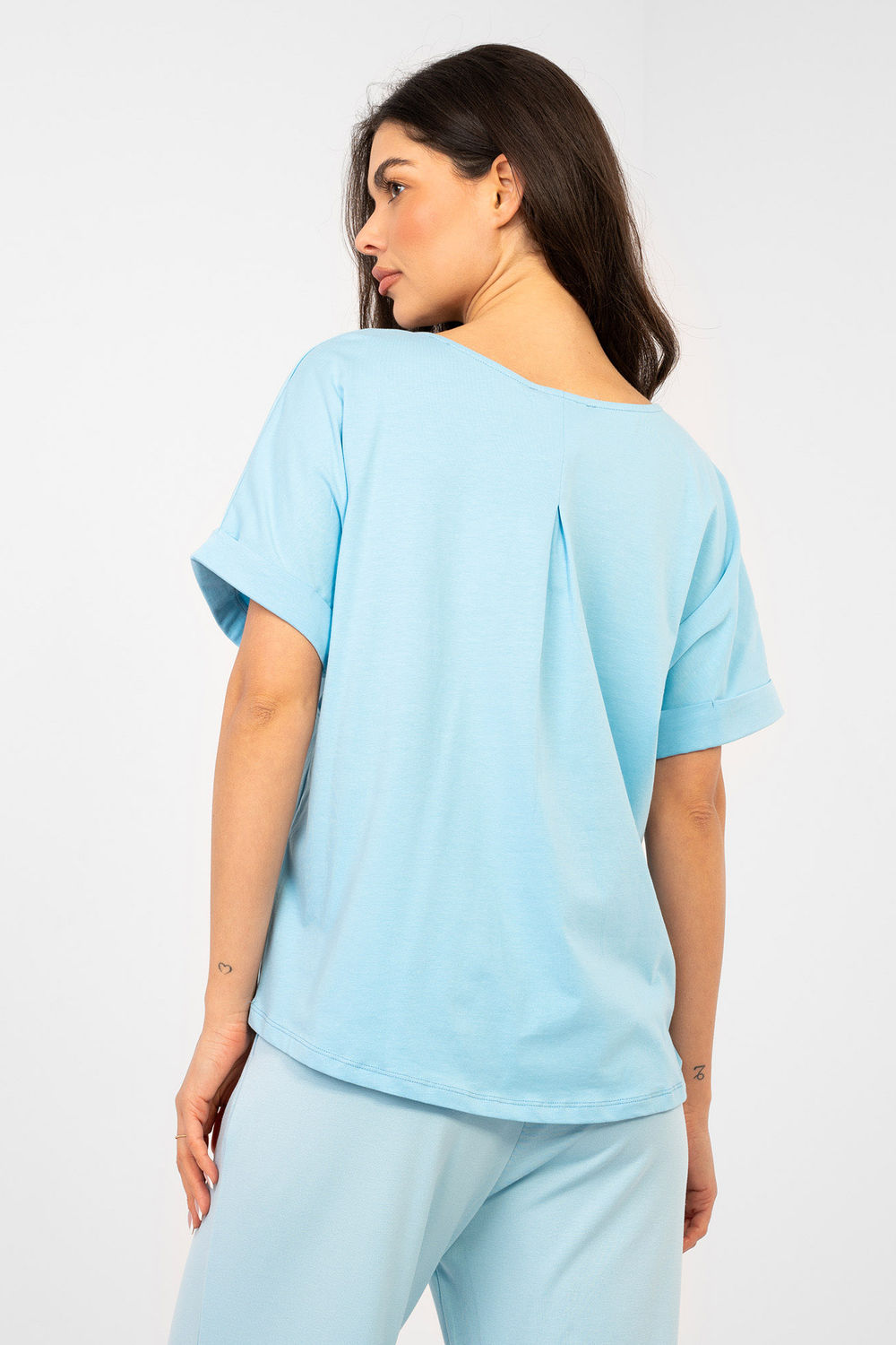 Bluzka Model RV-BZ-A1185.19 Light Blue - Rue Paris - obrazek 3