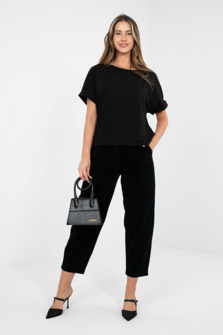 Bluzka Model RV-BZ-A1185.19 Black - Rue Paris