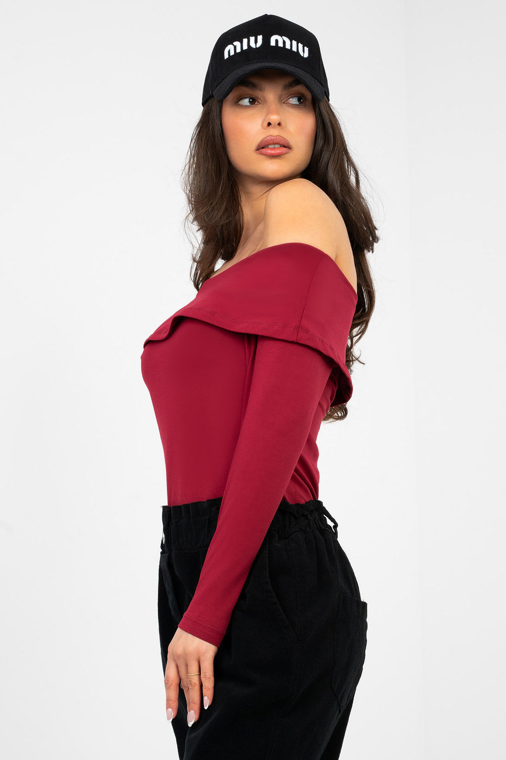 Bluzka Model RV-BZ-A1194.25 Bordo - Rue Paris - obrazek 2