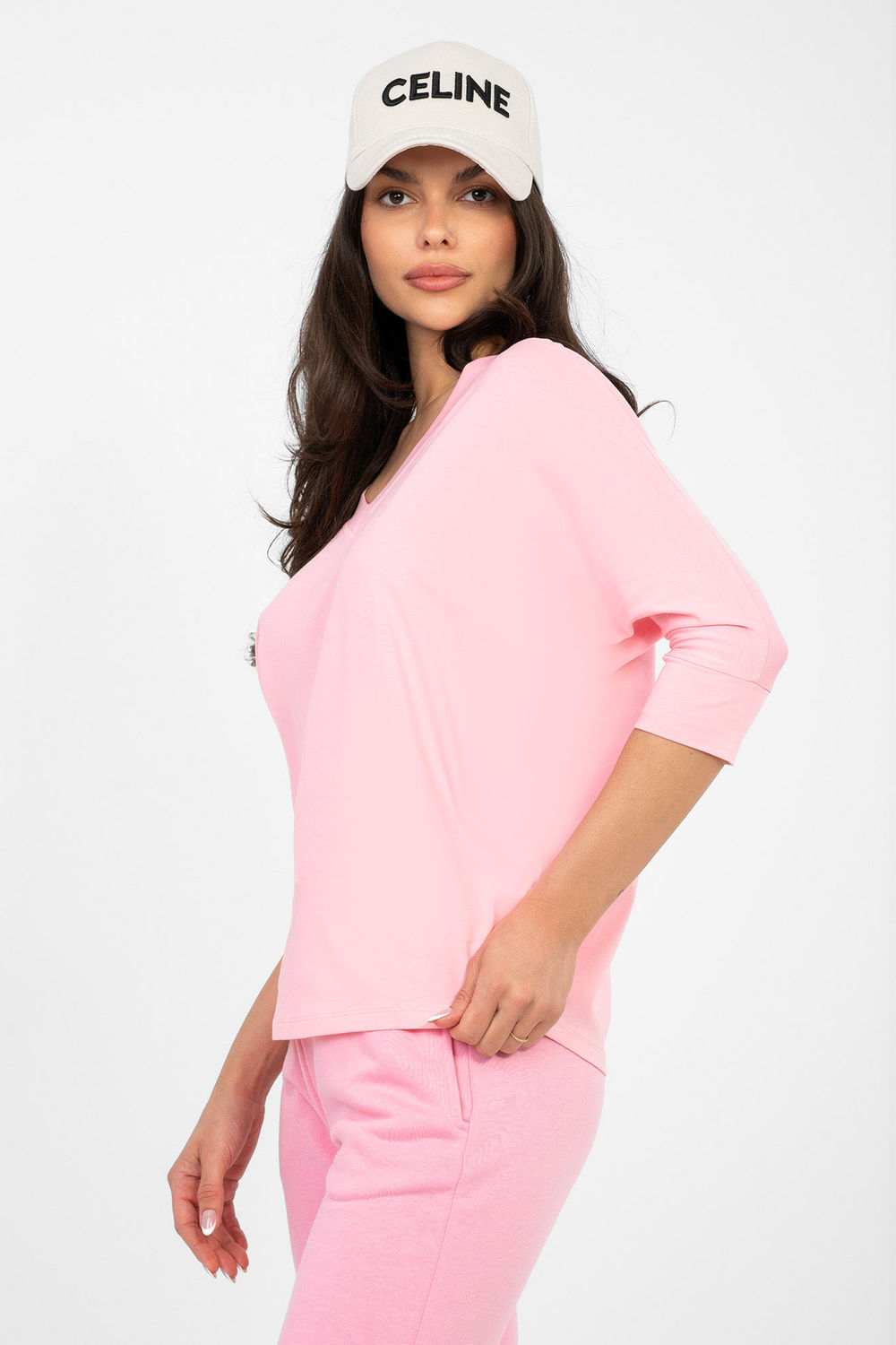 Bluzka Model RV-BZ-A1186.89 Light Pink - Rue Paris - obrazek 2