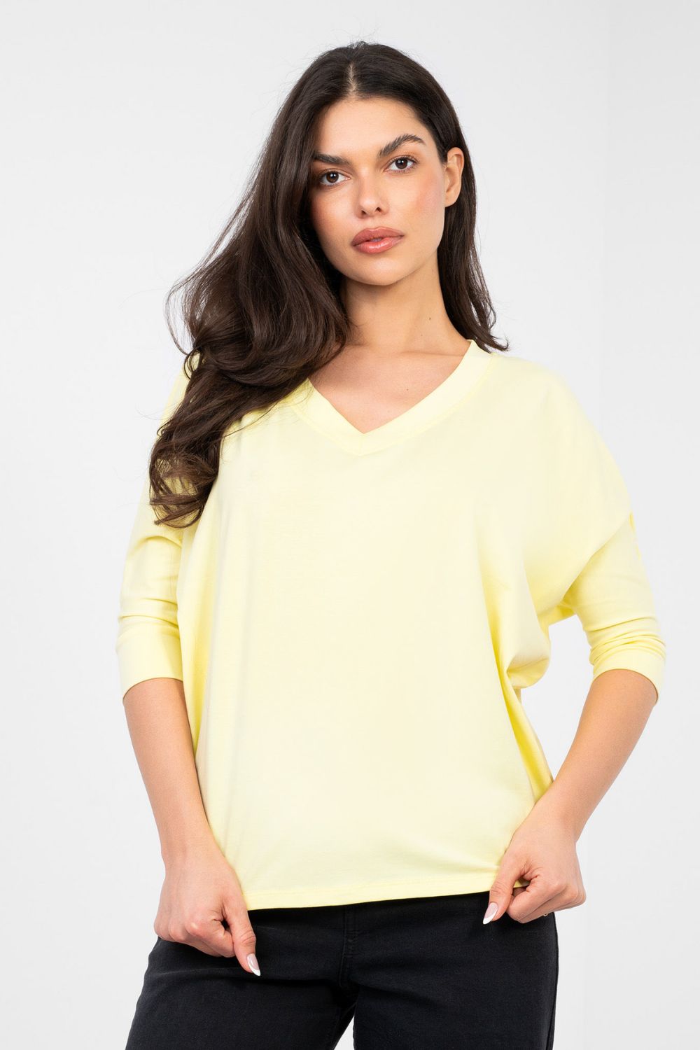 Bluzka Model RV-BZ-A1186.89 Light Yellow - Rue Paris - obrazek 4