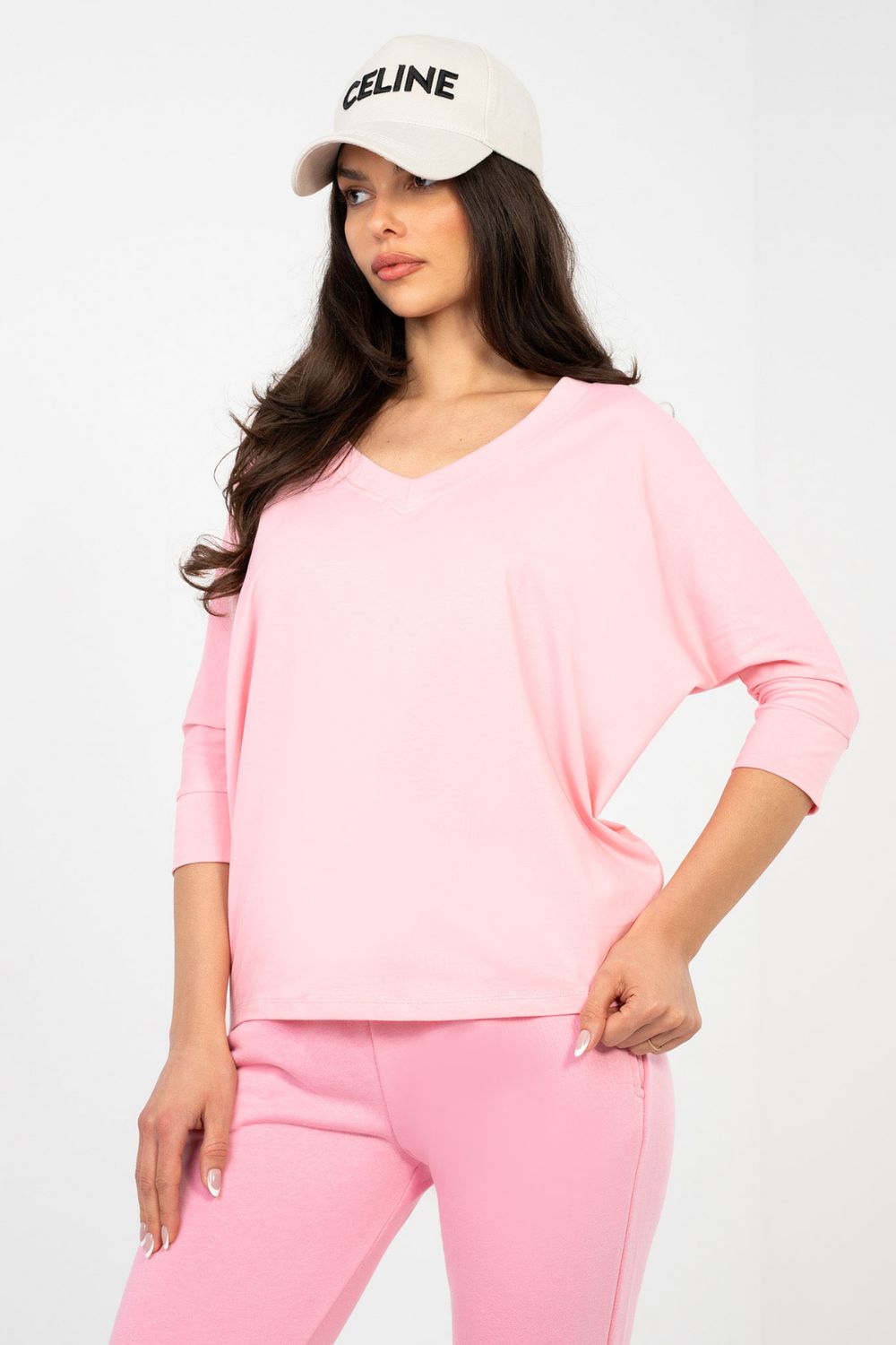 Bluzka Model RV-BZ-A1186.89 Light Pink - Rue Paris - obrazek 3