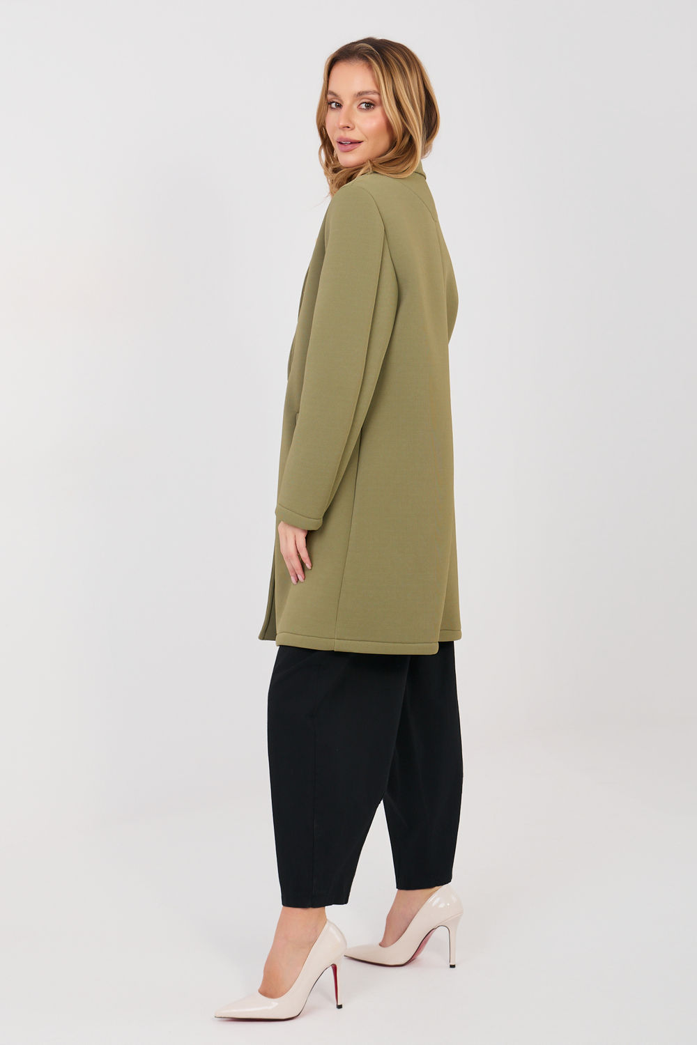 Płaszcz Damski Model IT-PL-FL8153-1.04 Khaki - Rue Paris - obrazek 2