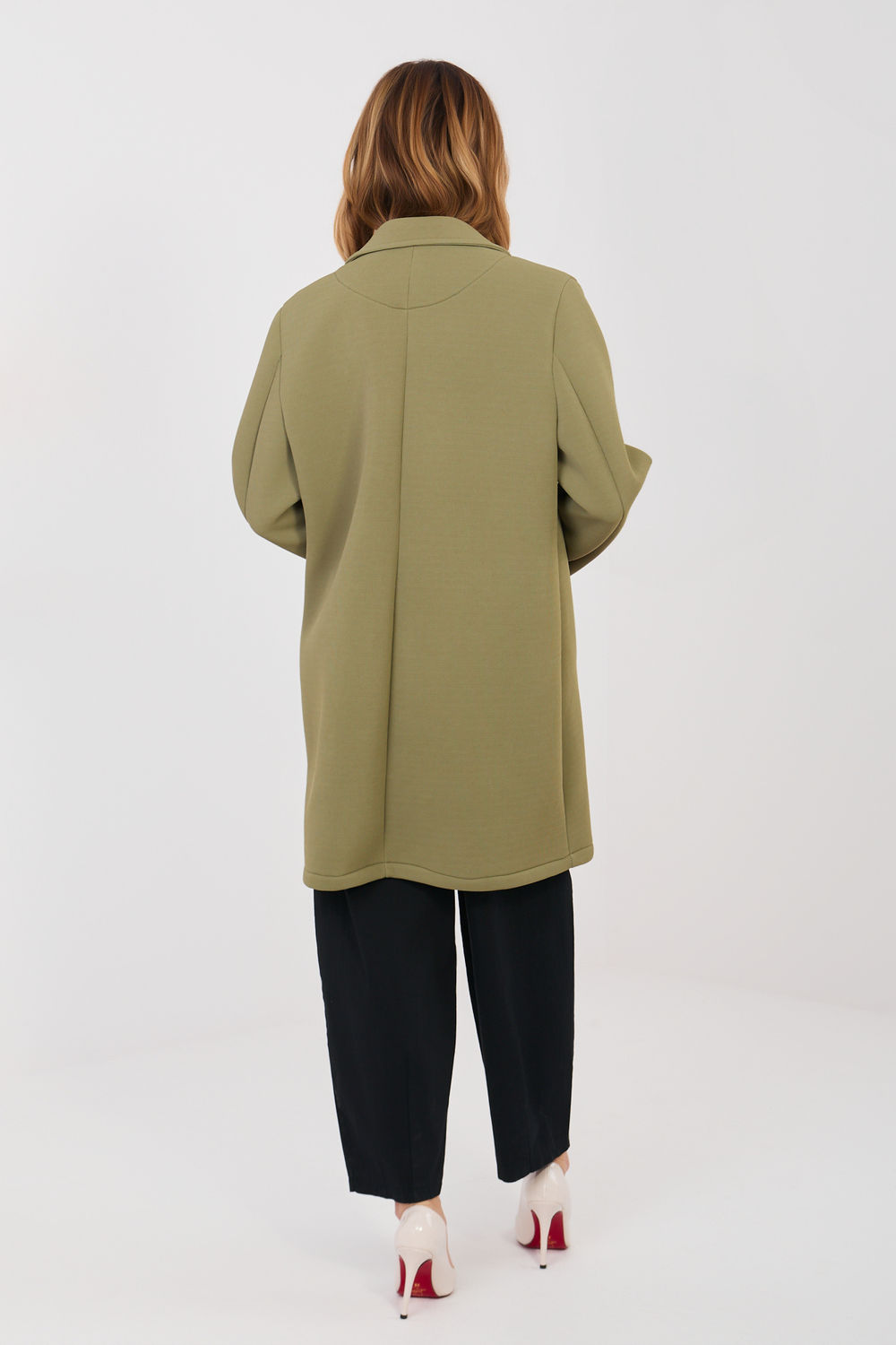 Płaszcz Damski Model IT-PL-FL8153-1.04 Khaki - Rue Paris - obrazek 3