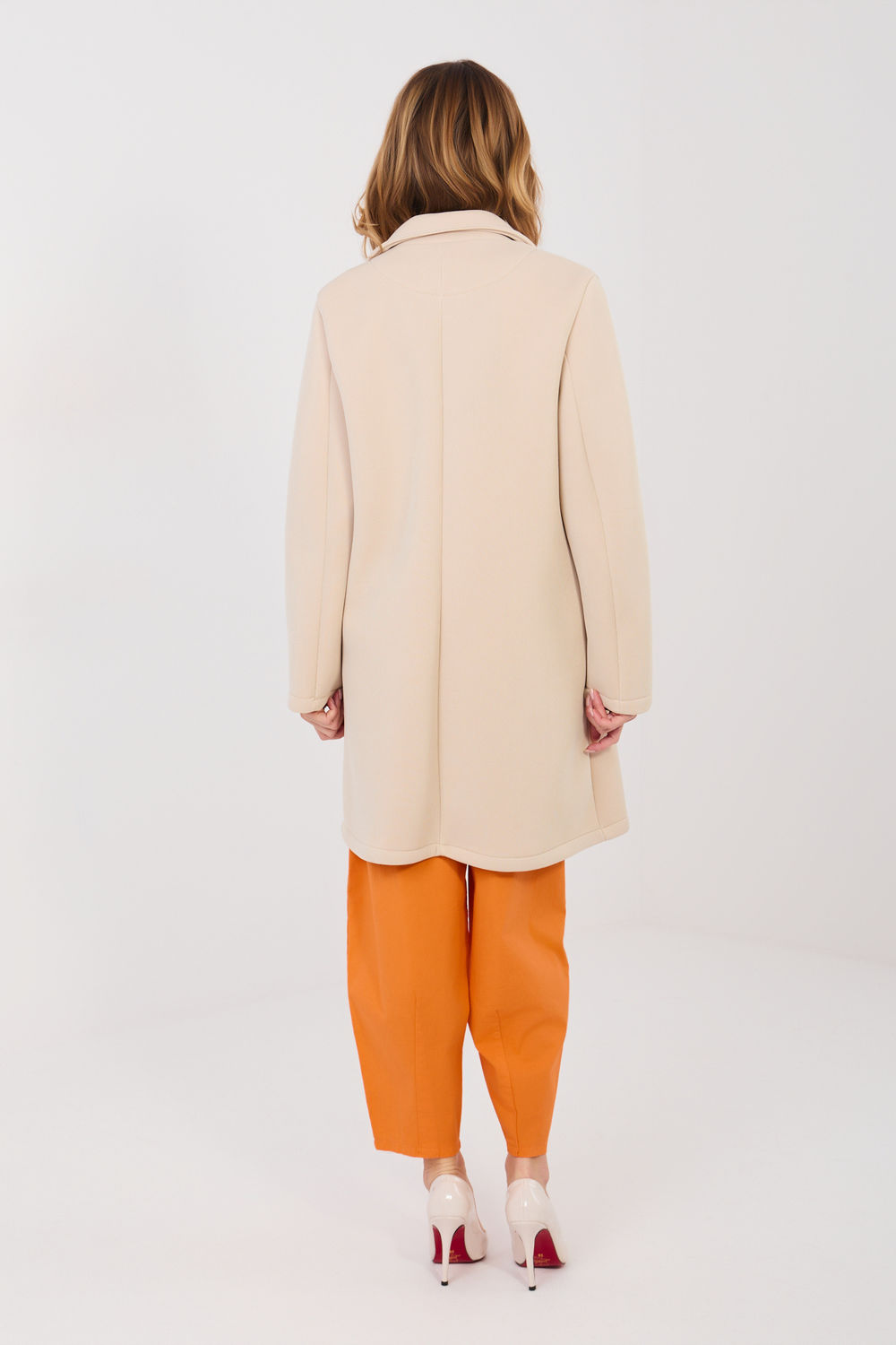 Płaszcz Damski Model IT-PL-FL8153-1.06 Beige - Rue Paris - obrazek 3