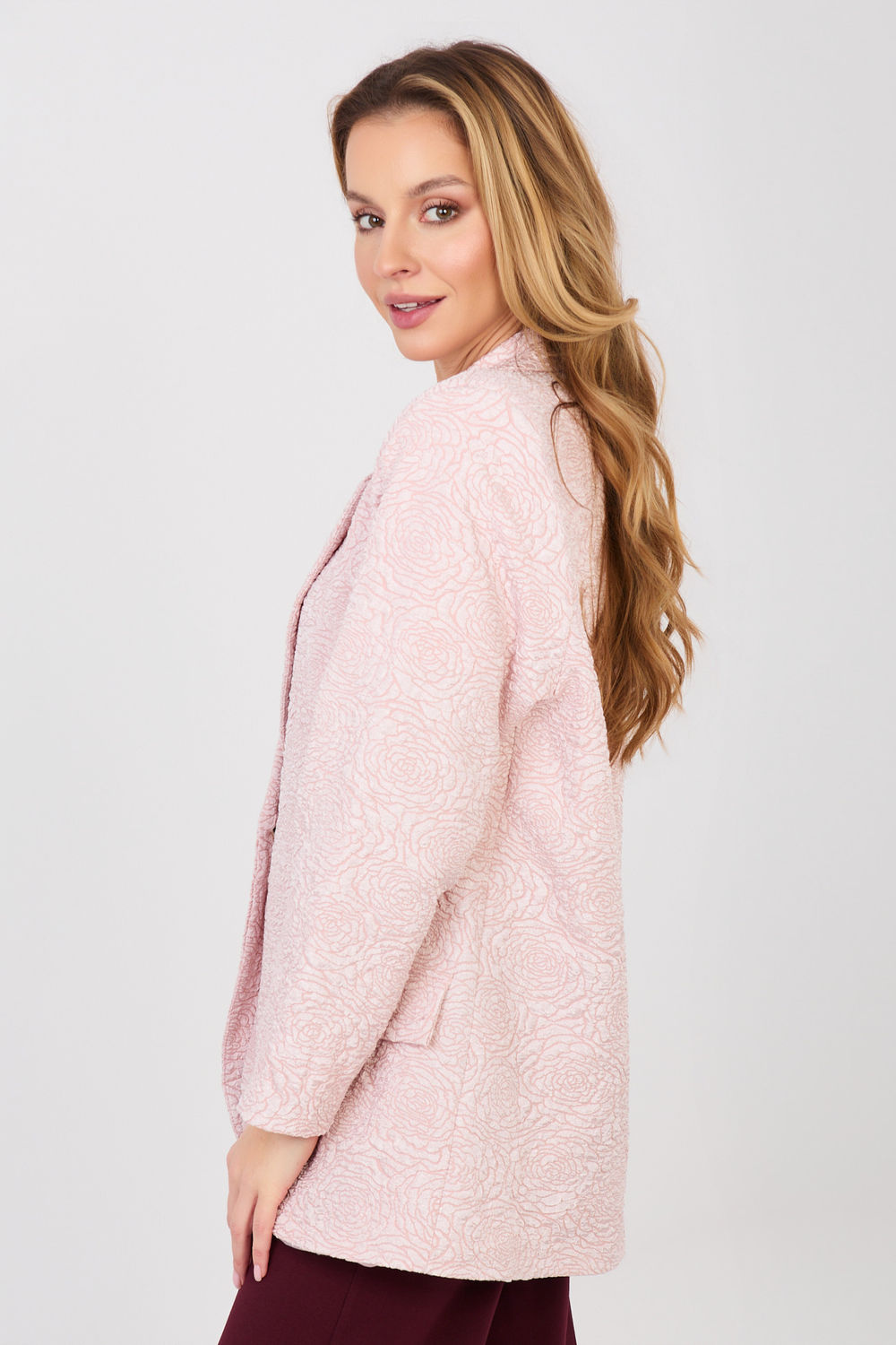 Marynarka Model IT-MA-21839.10 Light Pink - Rue Paris - obrazek 2