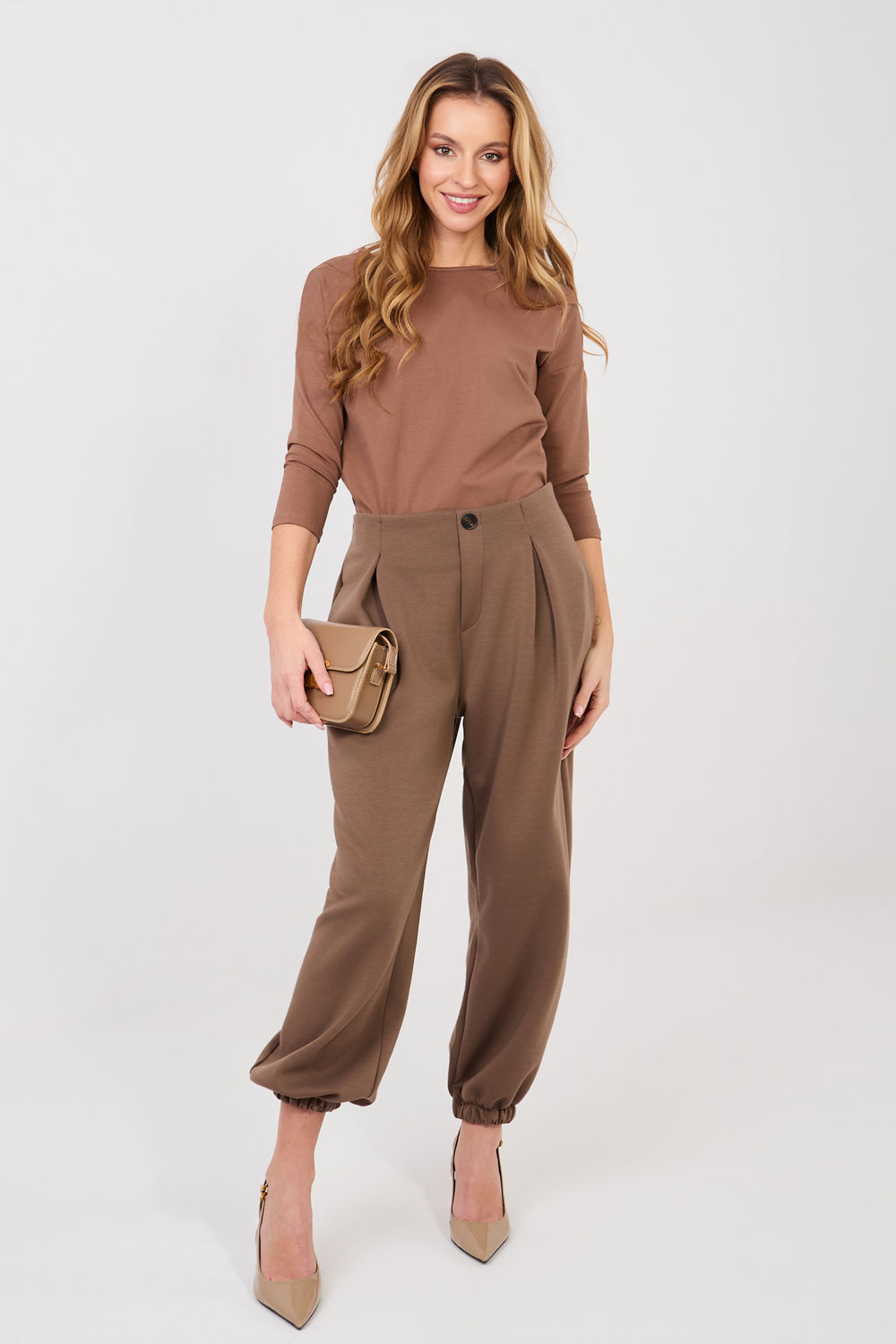 Spodnie Dresowe Model IT-SP-9995.16P Brown - Italy Moda - obrazek 2