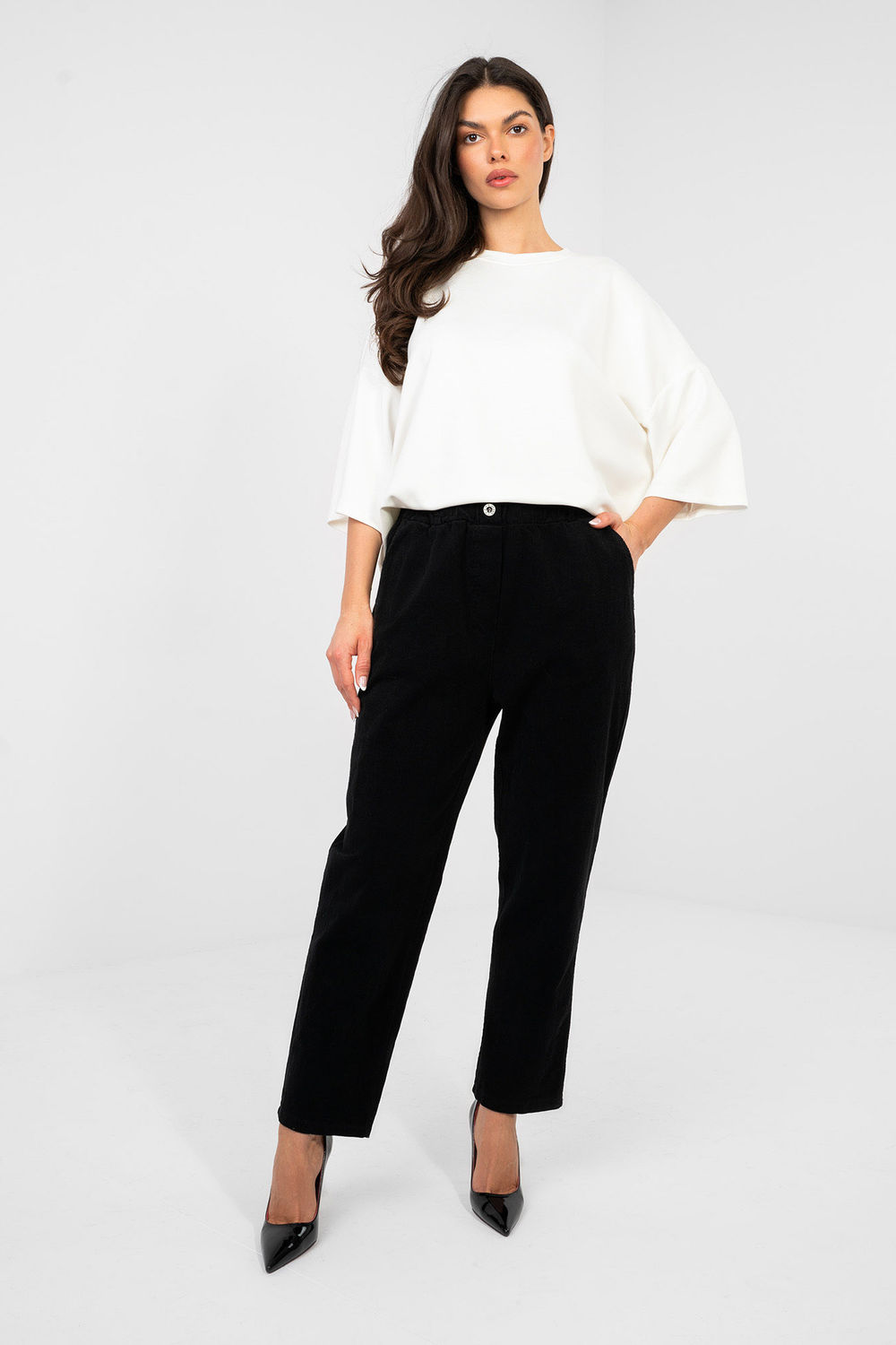 Spodnie Damskie Model MI-SP-2689.47 Black - Italy Moda - obrazek 2