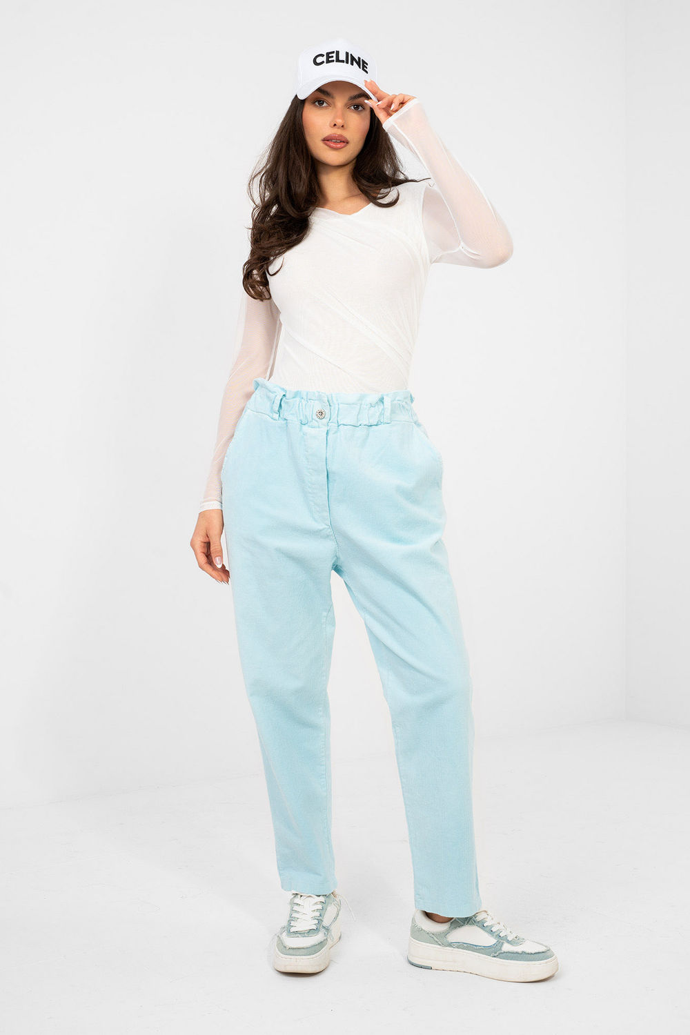 Spodnie Damskie Model MI-SP-2689.47 Light Blue - Italy Moda - obrazek 2