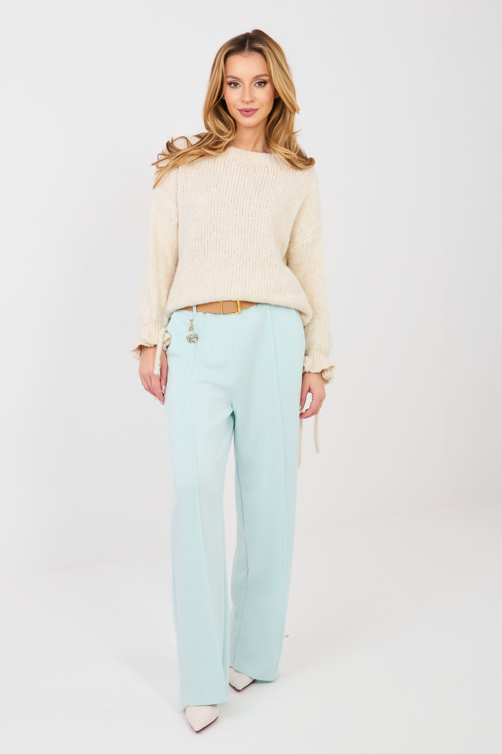 Sweter Damski Model MI-SW-1512.28 Light Beige - Italy Moda - obrazek 2