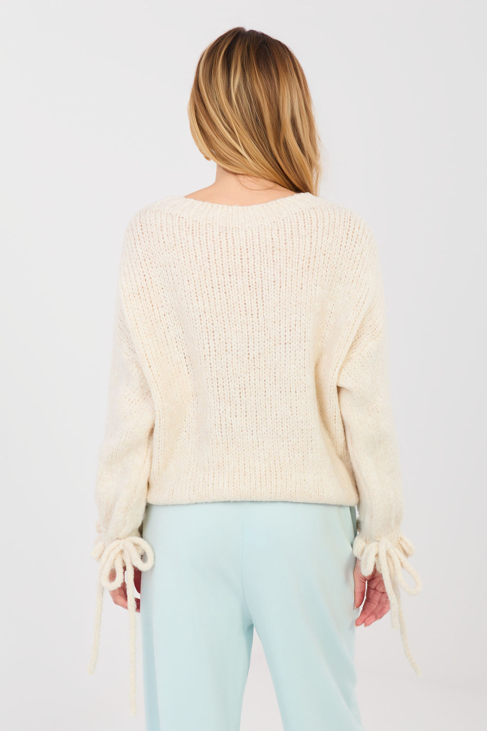 Sweter Damski Model MI-SW-1512.28 Light Beige - Italy Moda - obrazek 3