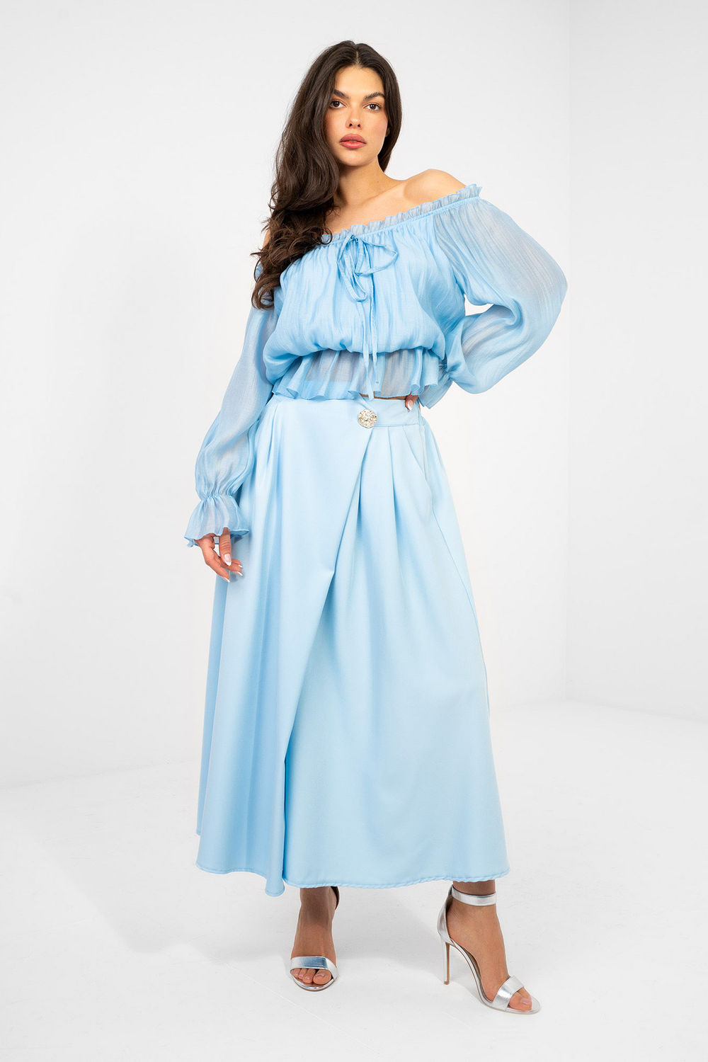 Spódnica Model IT-SD-81036.82 Light Blue - Factory Price - obrazek 4