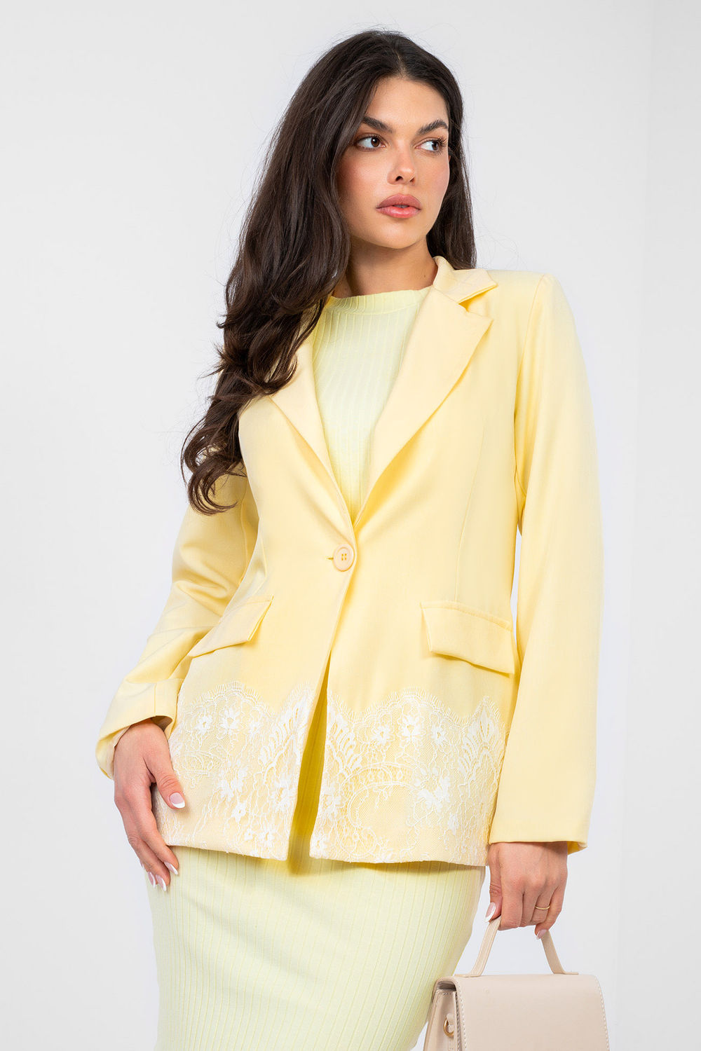 Marynarka Model IT-MA-60128.07 Light Yellow - Factory Price