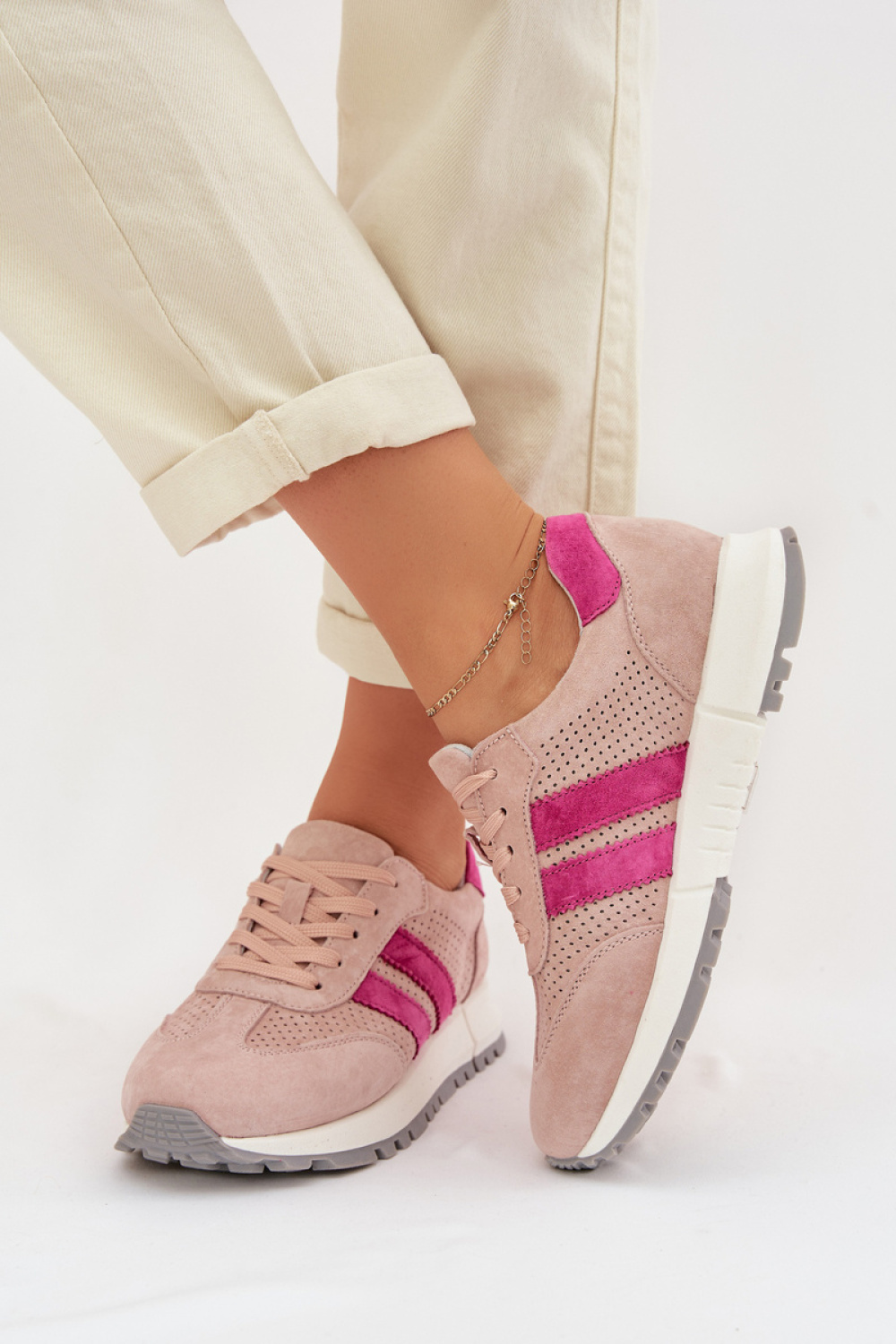 Buty Sportowe Model Marceline 26SP17-01 Pink - Step in style - obrazek 3
