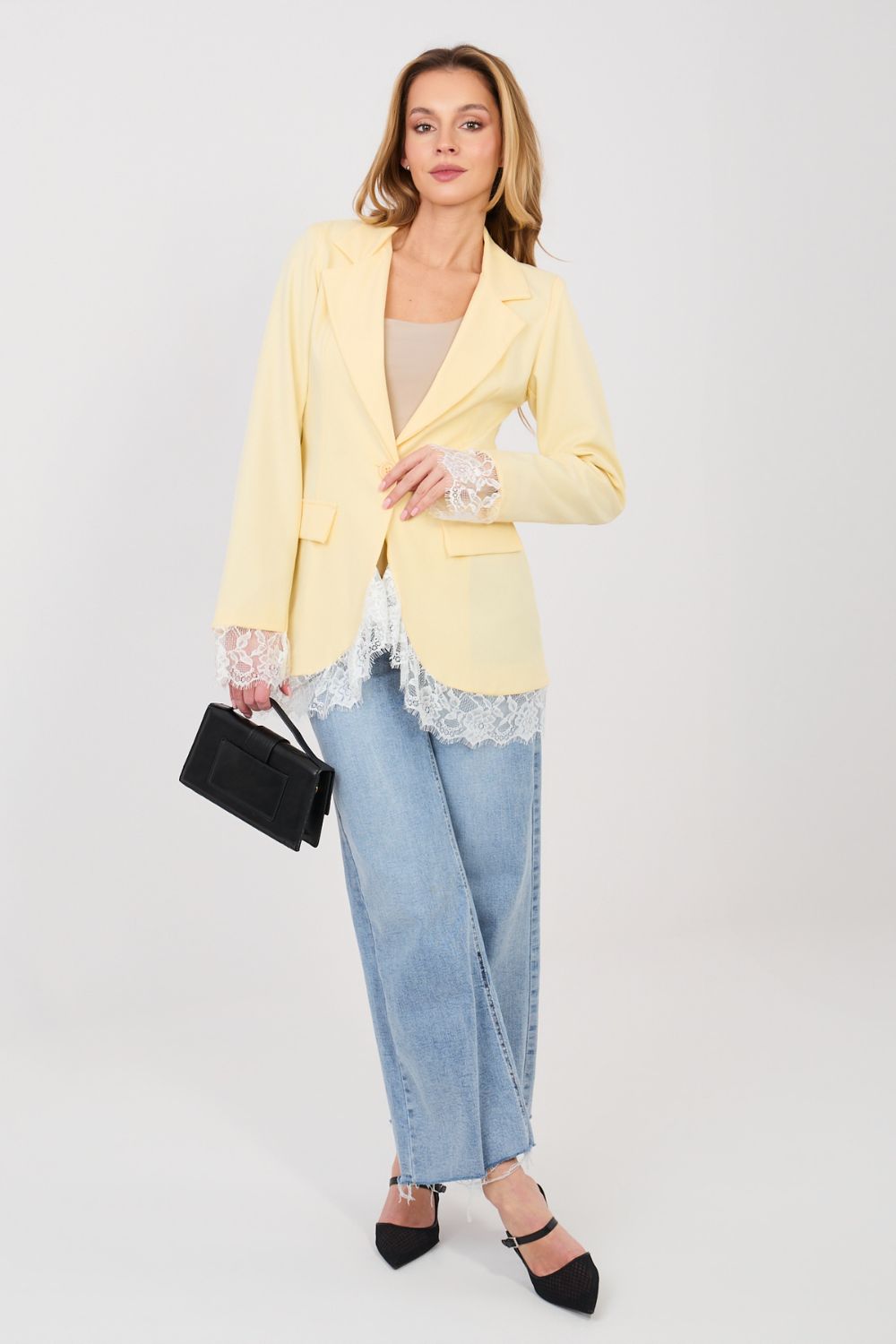 Marynarka Model IT-MA-60155.36 Light Yellow - Factory Price - obrazek 3