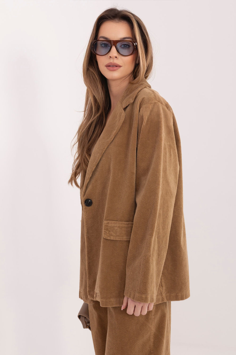 Marynarka Model IT-MA-FL9958.90 Camel - Rue Paris - obrazek 2
