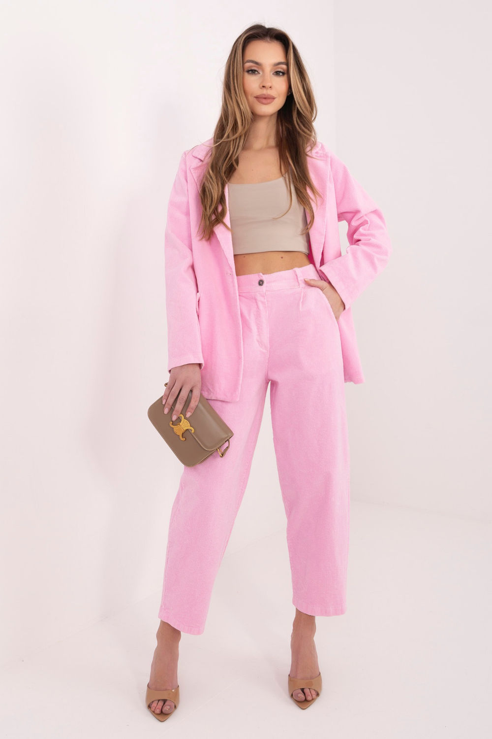 Spodnie Damskie Model IT-SP-FL8916.13 Light Pink - Rue Paris
