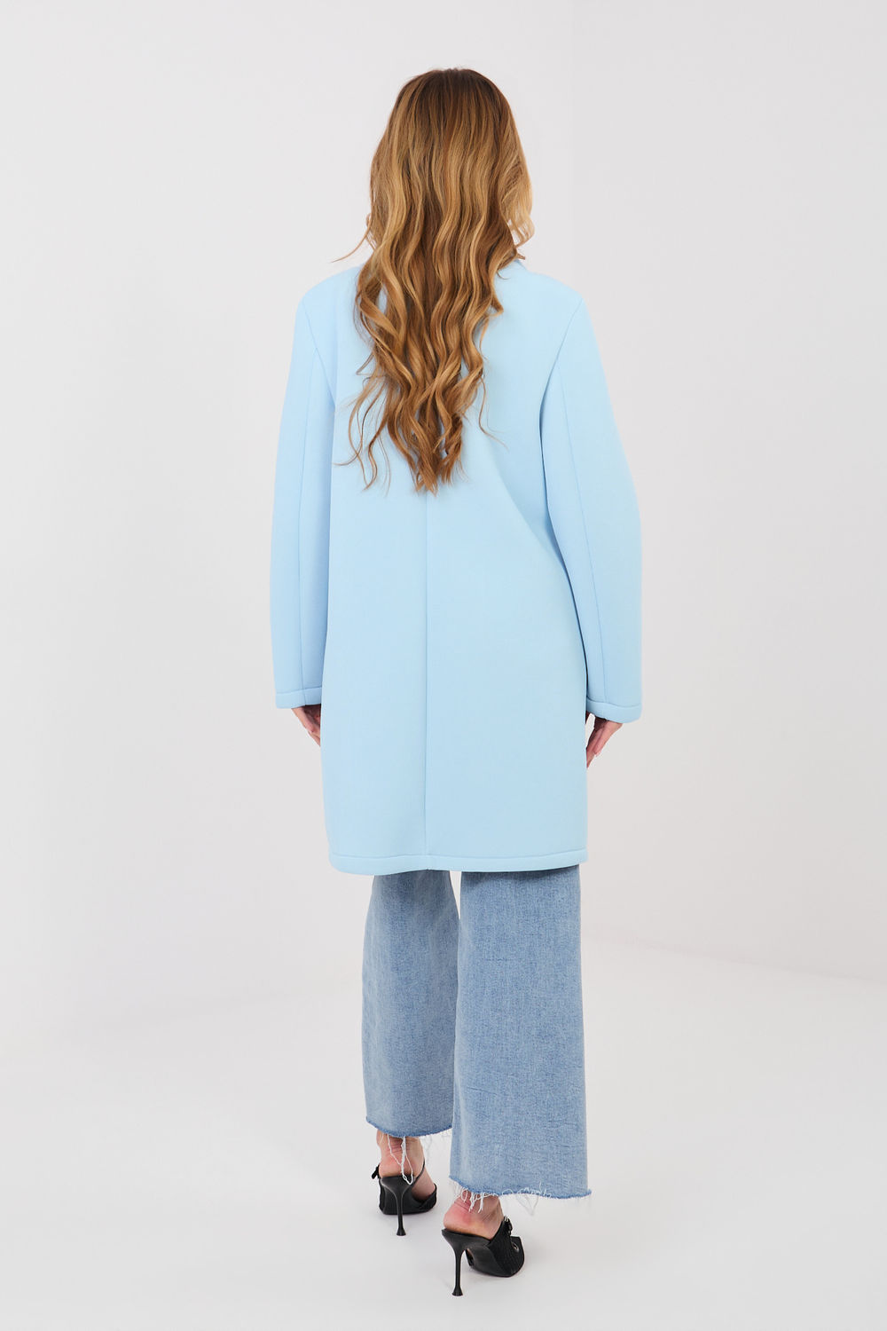 Płaszcz Damski Model IT-PL-FL8153-1.06 Light Blue - Rue Paris - obrazek 3