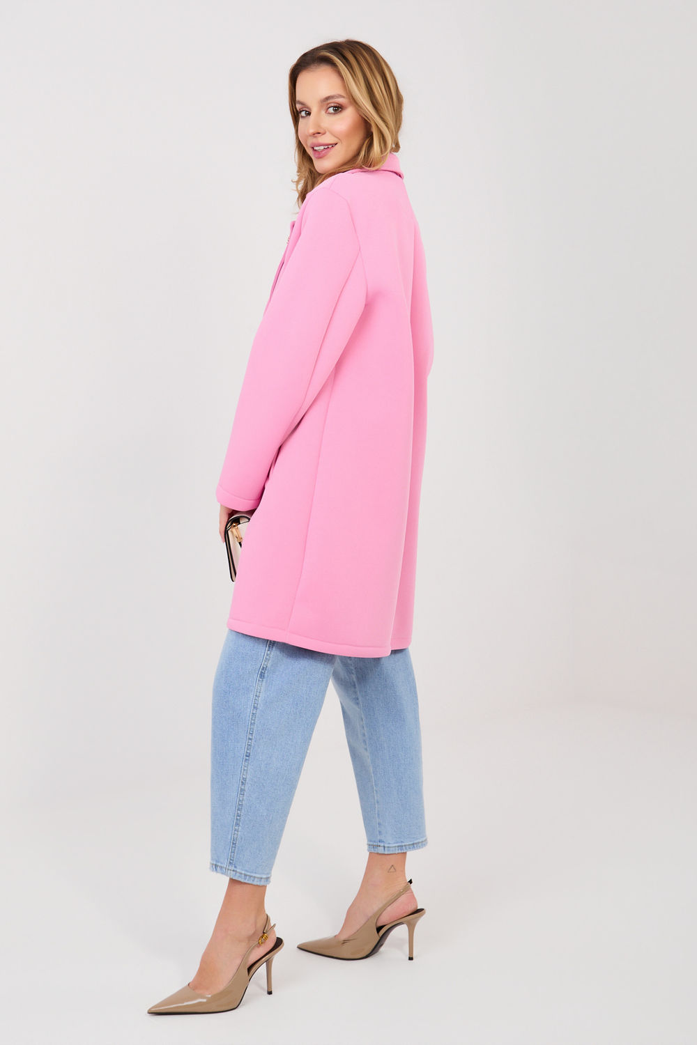 Płaszcz Damski Model IT-PL-FL8153-1.04 Pink - Rue Paris - obrazek 2