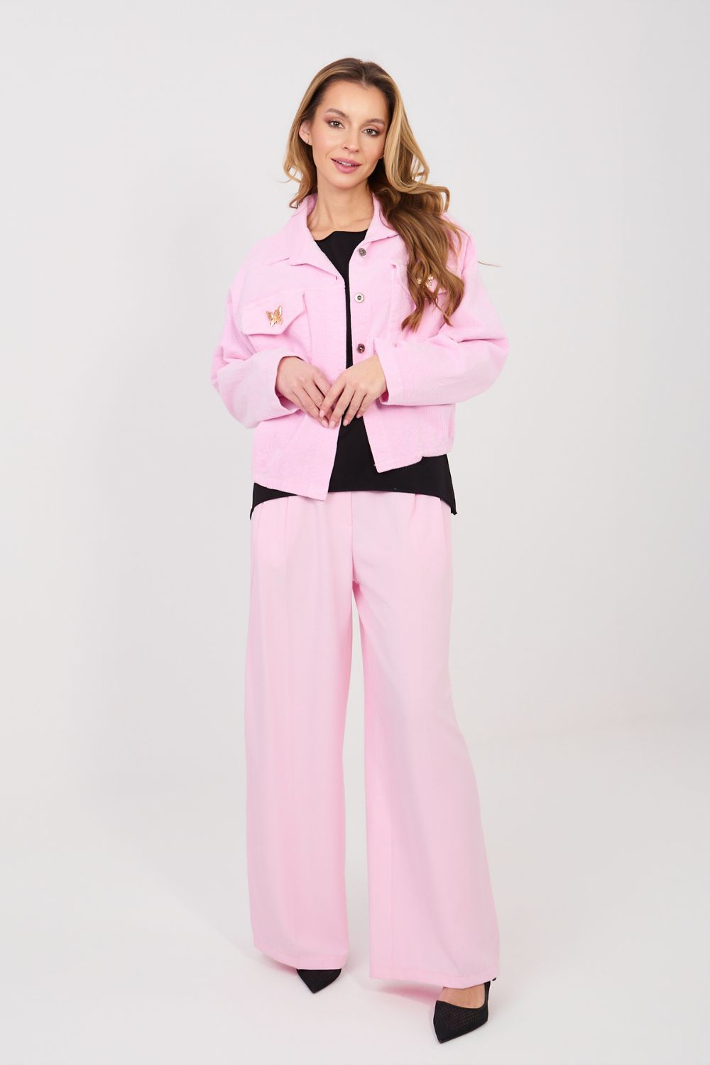 Kurtka Damska Model IT-KR-FL10163.10 Light Pink - Rue Paris - obrazek 3