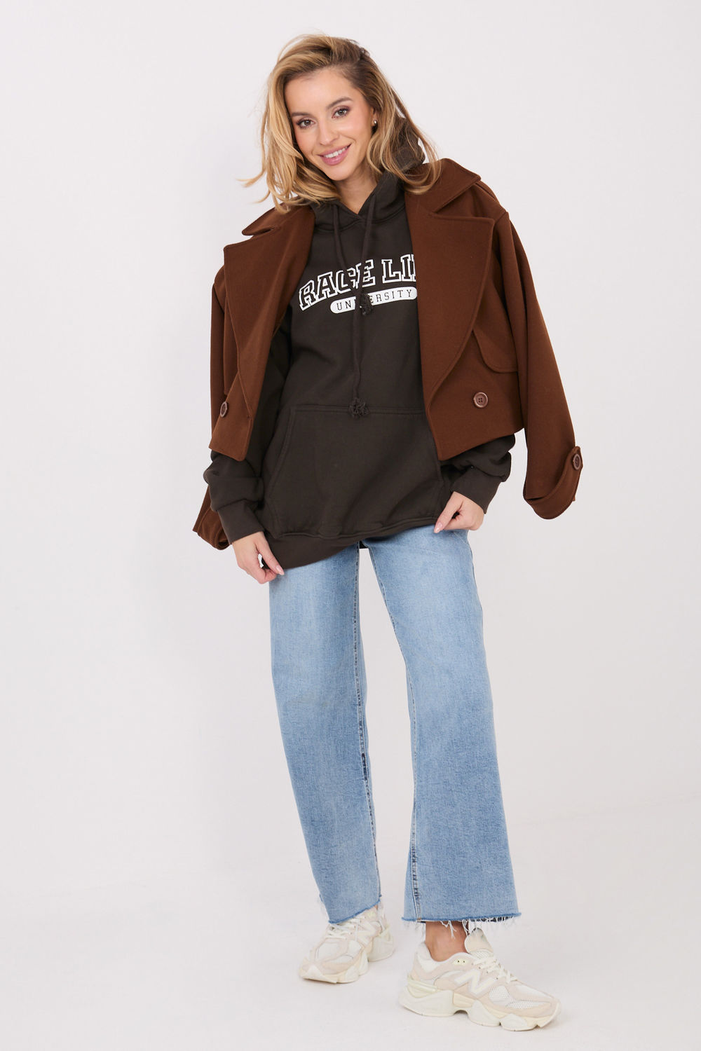 Bluza Damska Model WT-BL-A1066.53 Dark Brown - Factory Price - obrazek 2