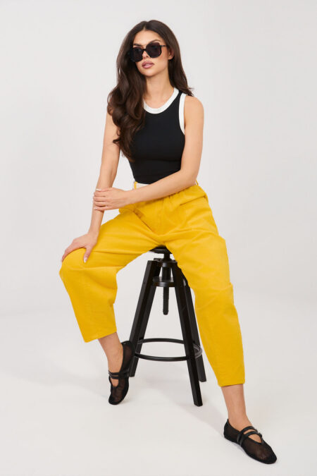 Spodnie Damskie Model IT-SP-FL9665.78 Yellow - Rue Paris