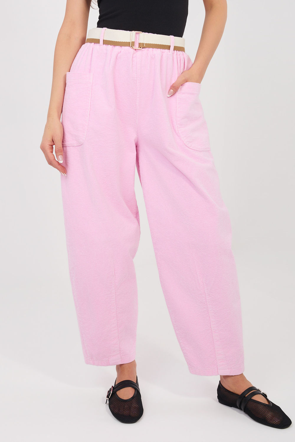 Spodnie damskie Model IT-SP-FL9665.78 Light Pink - Rue Paris - obrazek 2