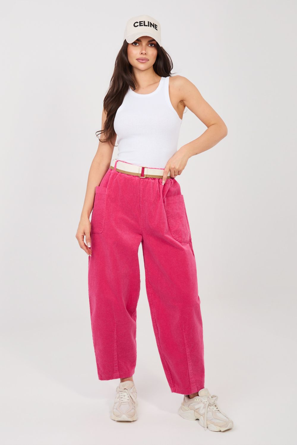 Spodnie Damskie Model IT-SP-FL9665.14 Fuksja - Rue Paris - obrazek 3