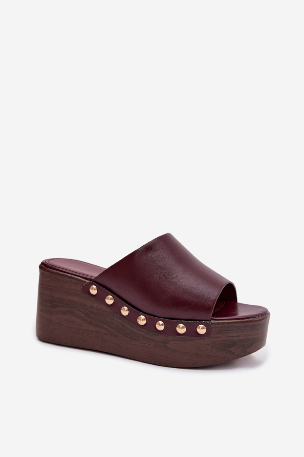 Sandał Klapki Model Farinelle DM486 Bordo - Step in style - obrazek 2
