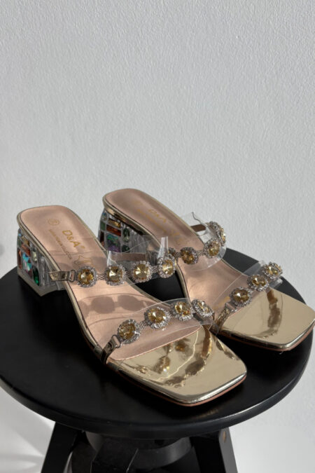 Sandał Klapki Model DA MR1037-02 Gold - Step in style