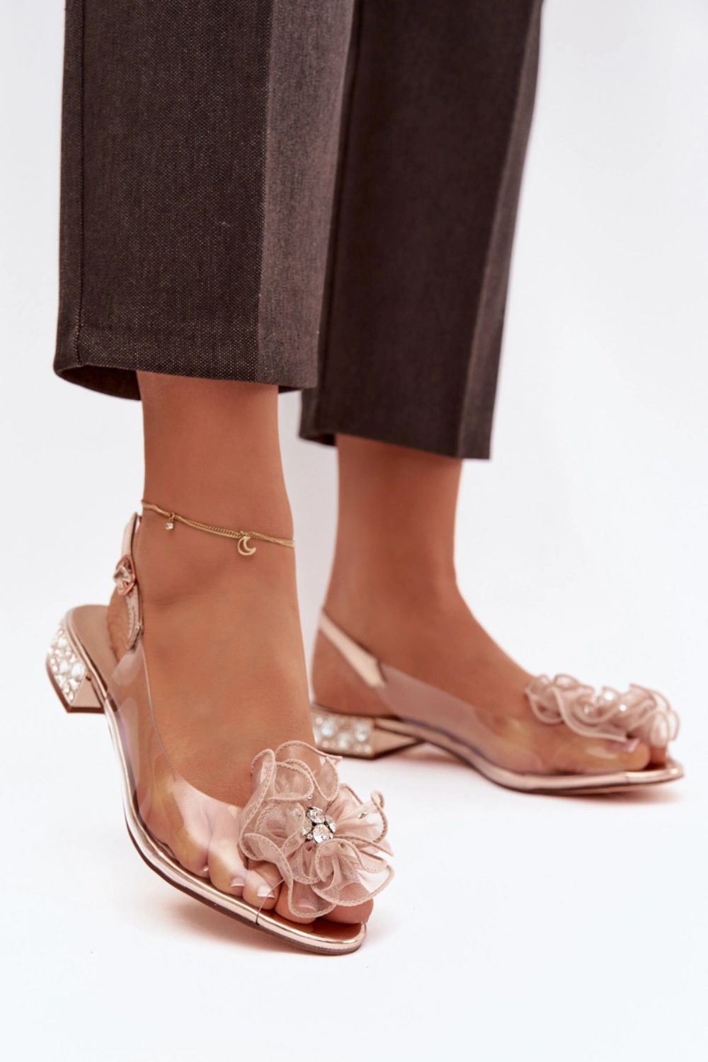 Sandały Model DA MR52-230 Pink Gold - Step in style - obrazek 4