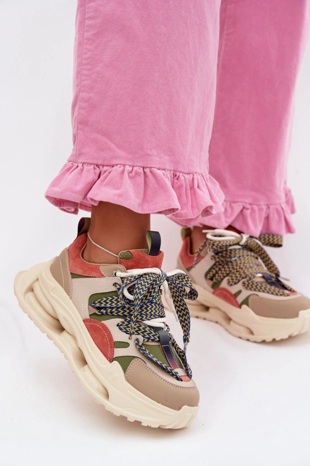Buty Sportowe Model DA CR61-3133 Beige - Step in style - obrazek 3