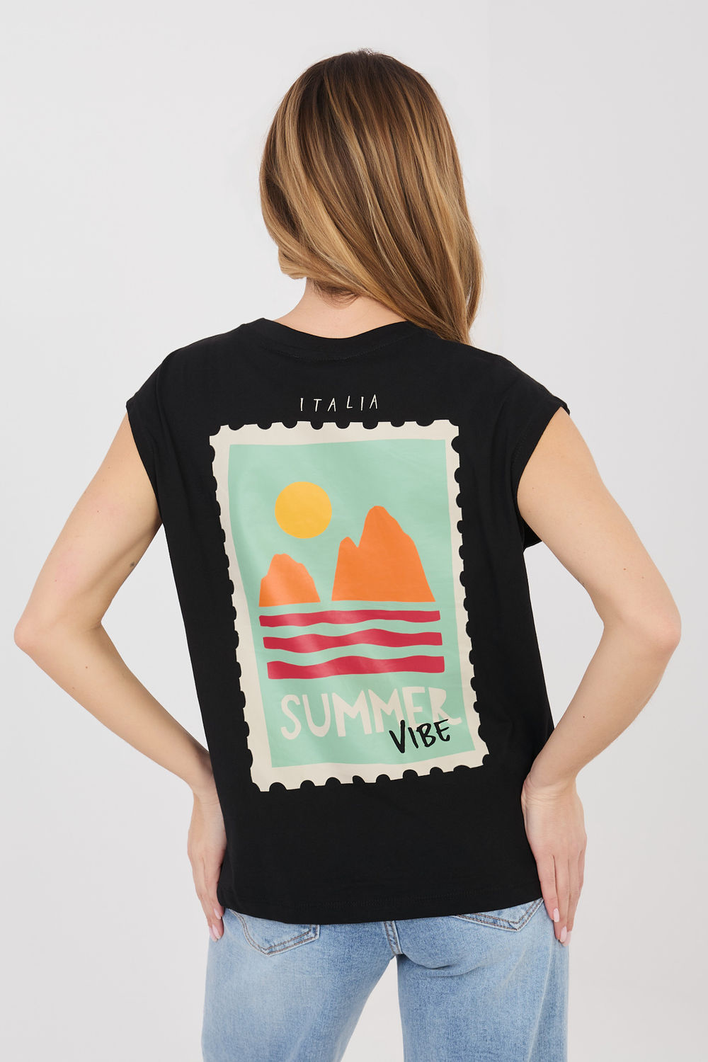 T-shirt Damski Model D12022M02769B Black - Sublevel - obrazek 3