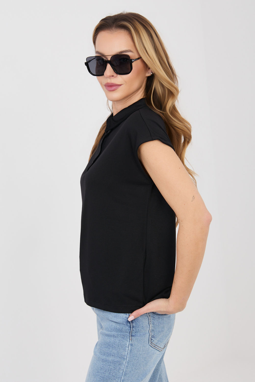 Tshirt Damski Model D17029M02856A Black - Sublevel - obrazek 3