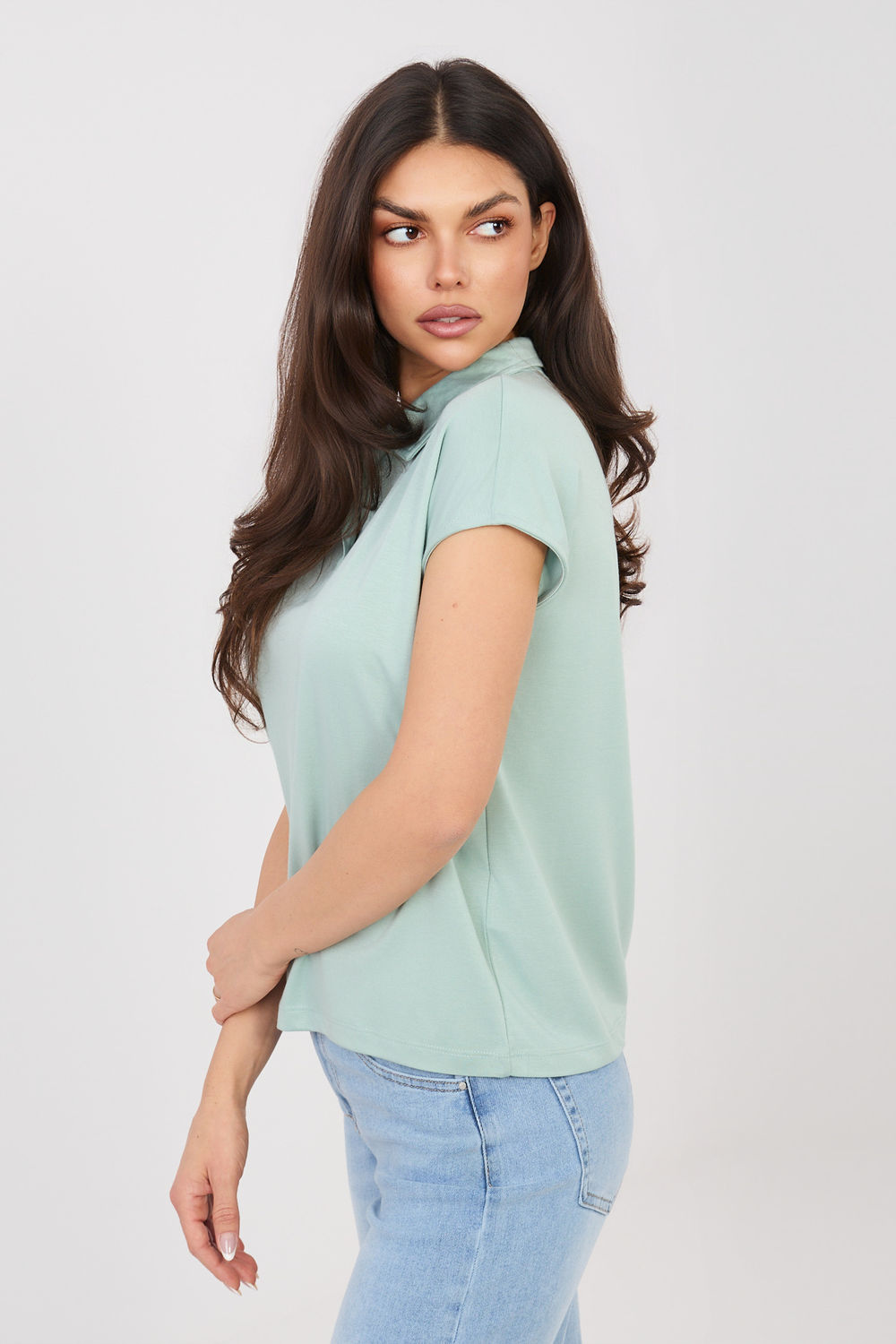 Tshirt Damski Model D17029M02856A Pistacja - Sublevel - obrazek 3