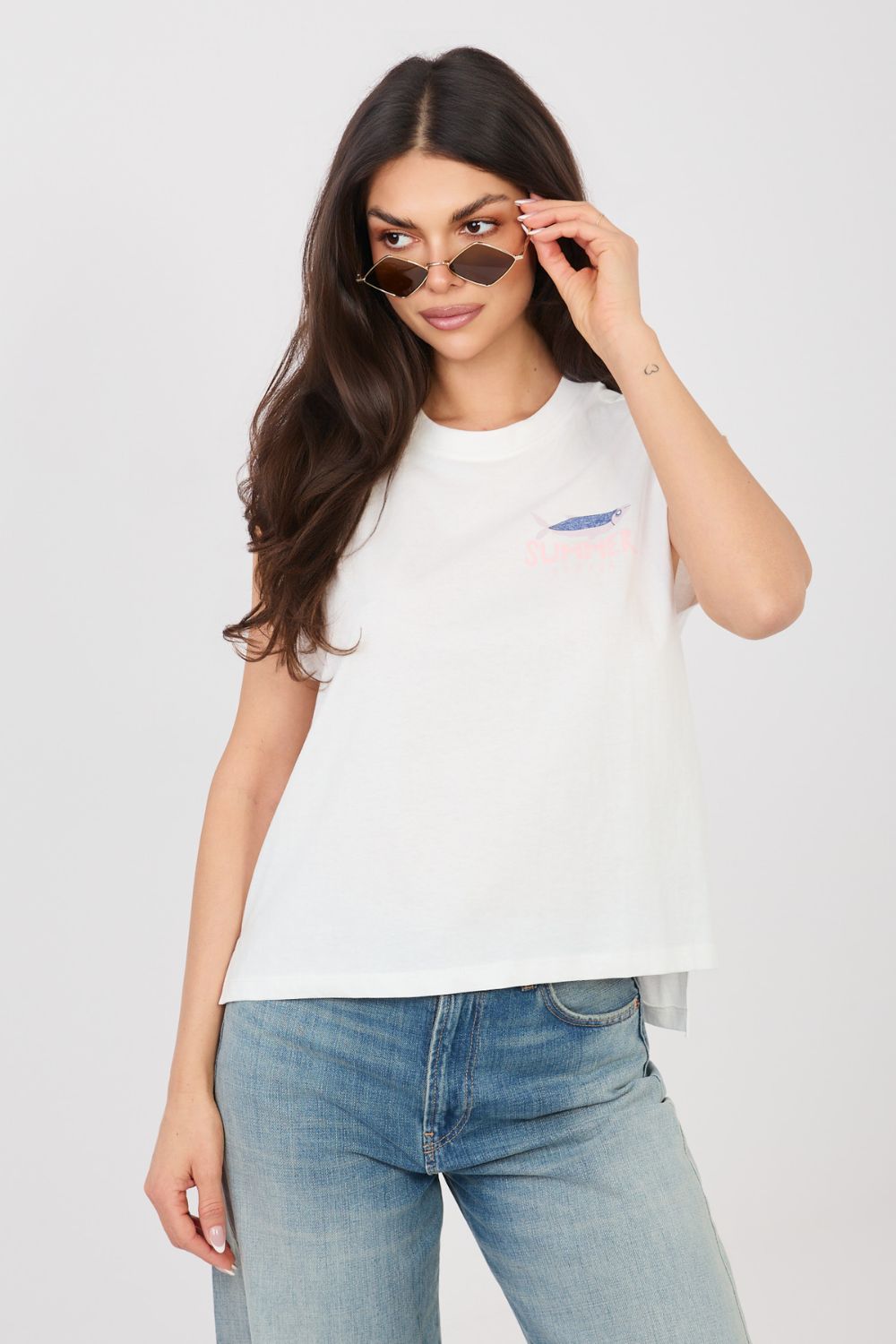 Tshirt Damski Model D12022M02769B White - Sublevel - obrazek 4
