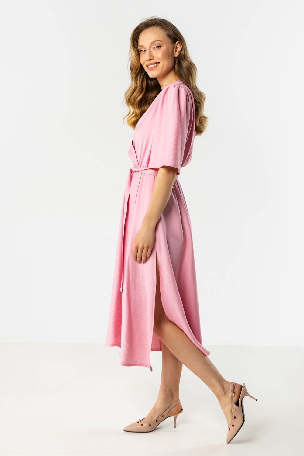Sukienka Model A761 Pink - awama - obrazek 3